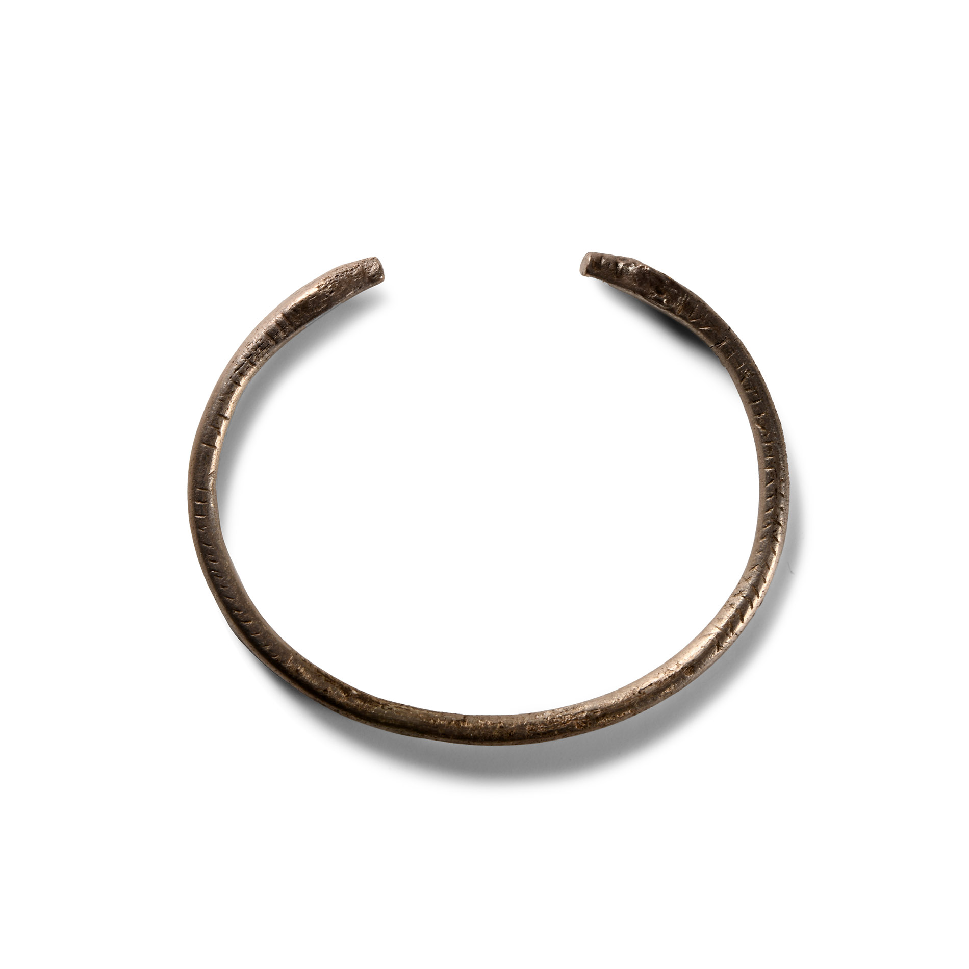 Viking Age Silver Snake-Headed Bracelet