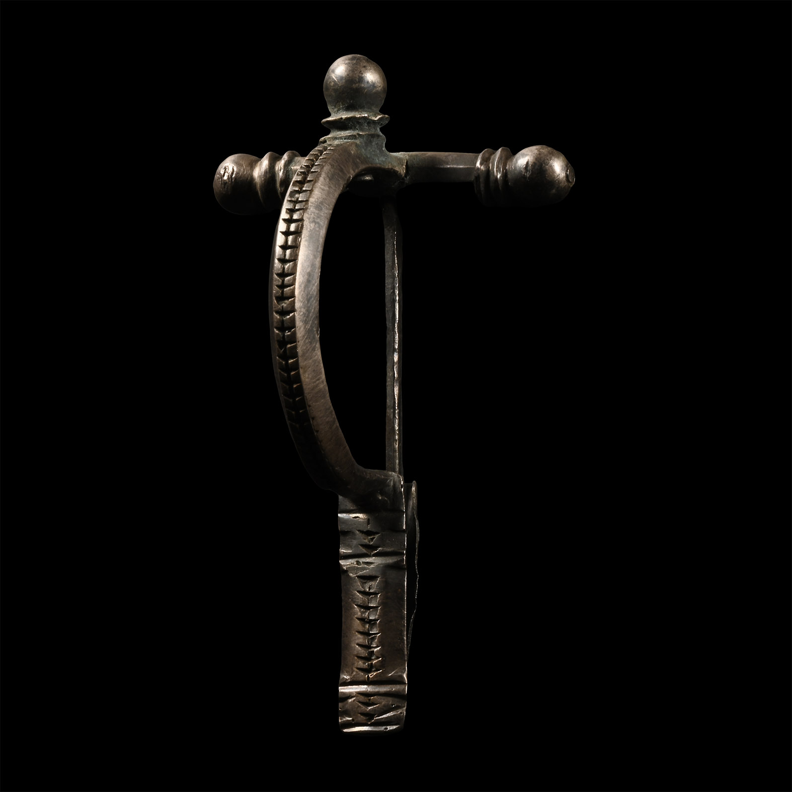 Roman Silver Crossbow Brooch