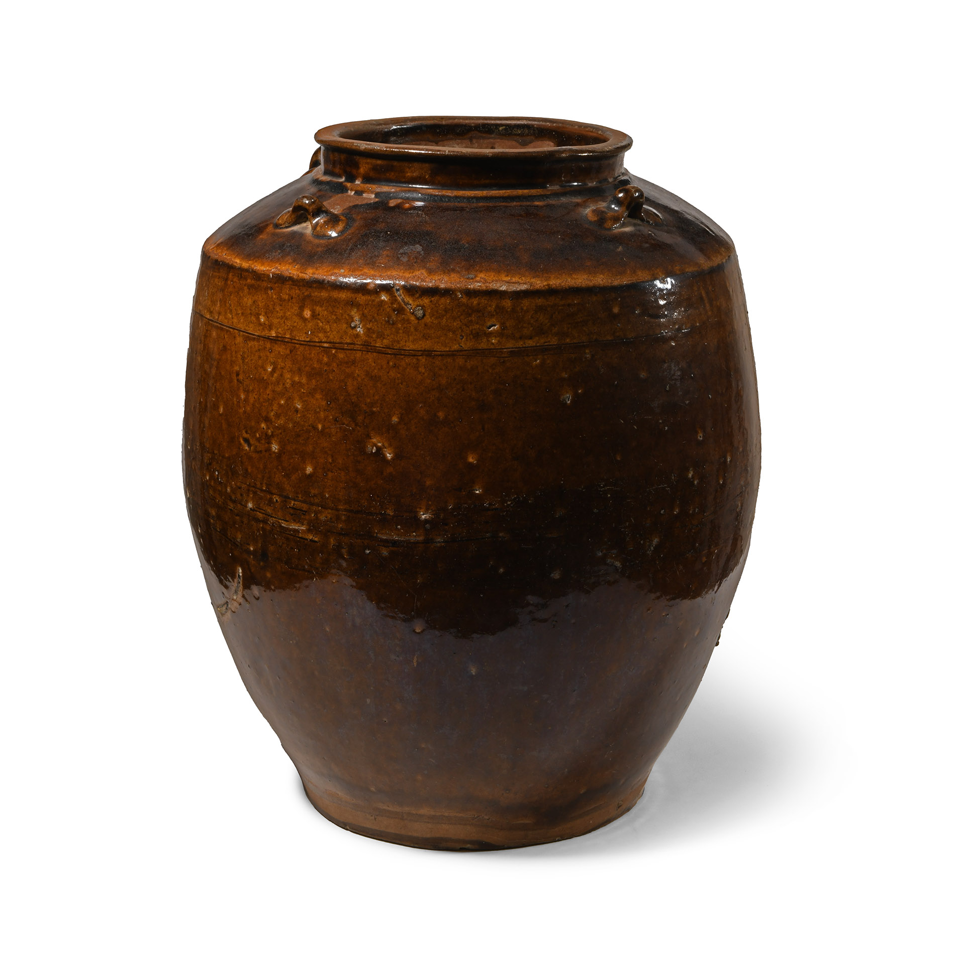 Large Chinese Provincial Glazed Storage Jar