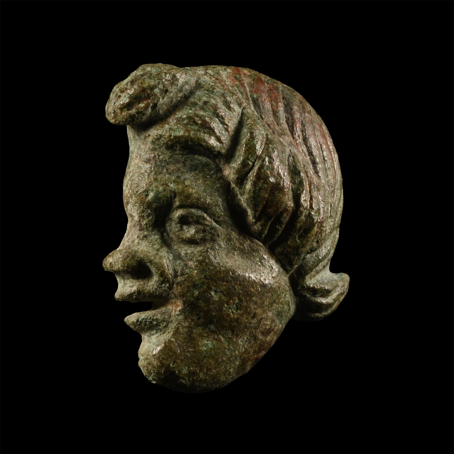 Roman Bronze Face Mount