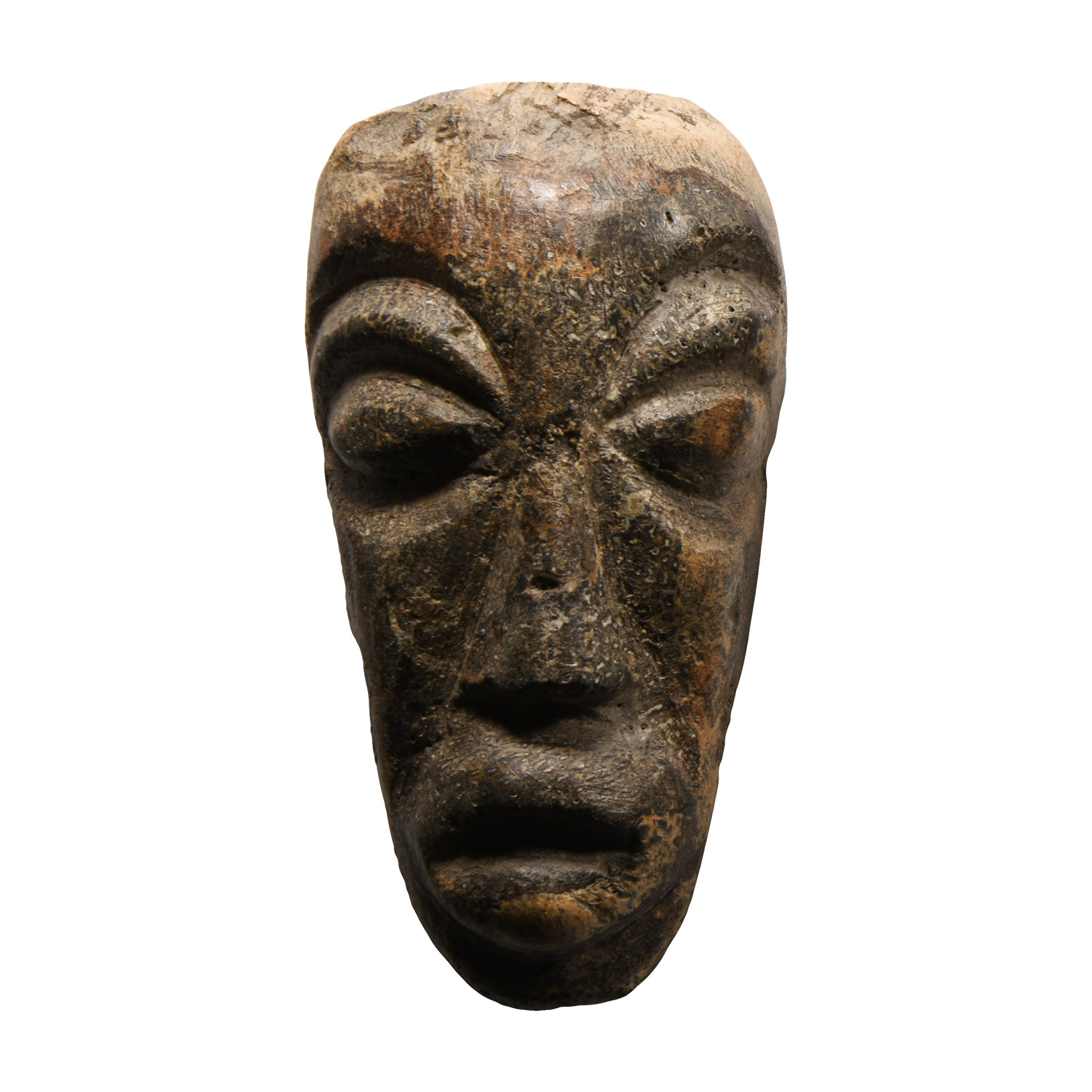 Natural History - Mastodon Bone Face Carving