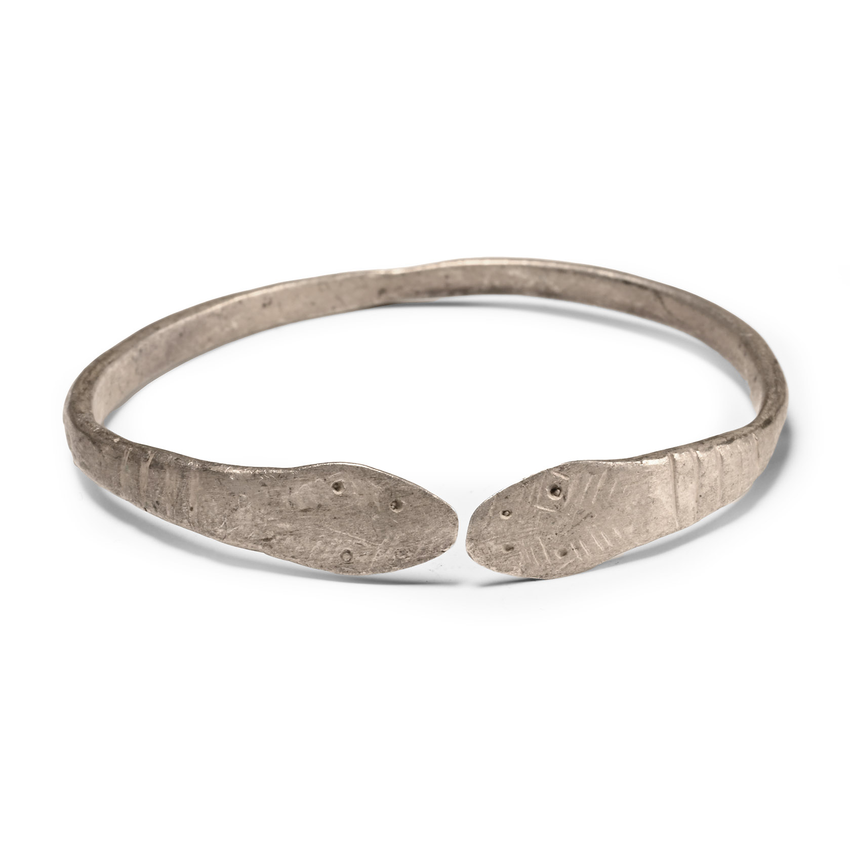 Roman Silver Armilla Snake Bracelet