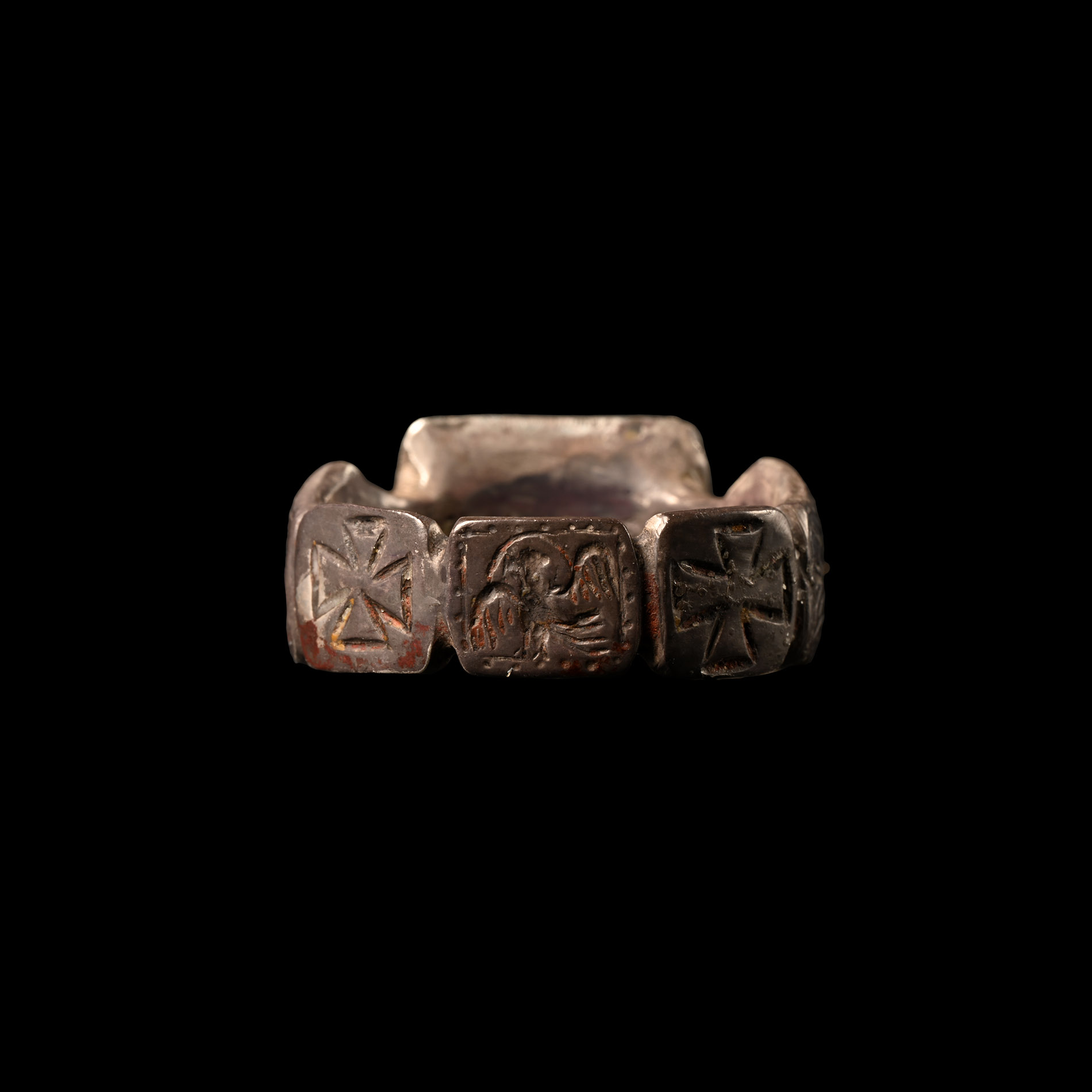 Medieval Silver Iconographic Ring