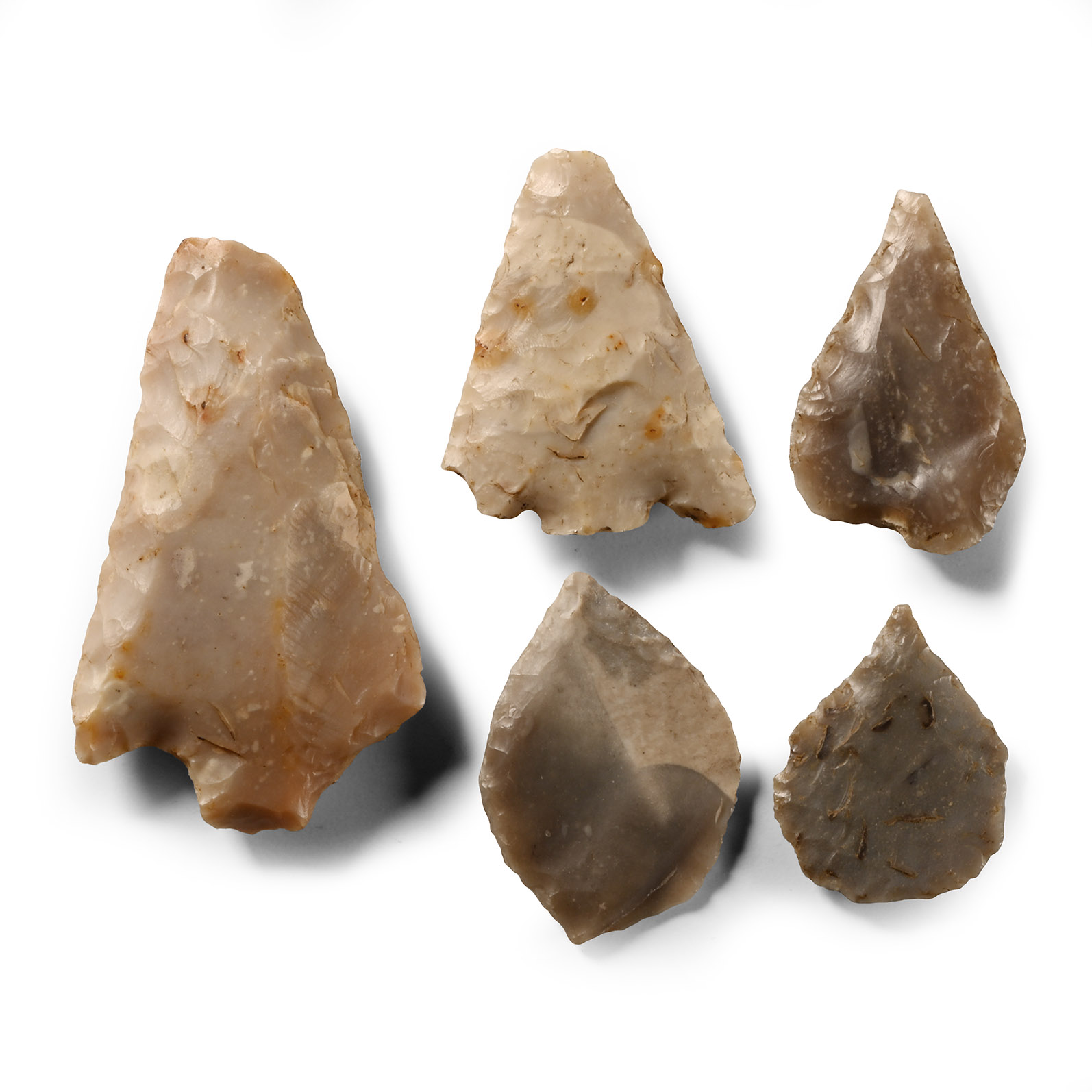 Stone Age Flint Arrowhead Collection