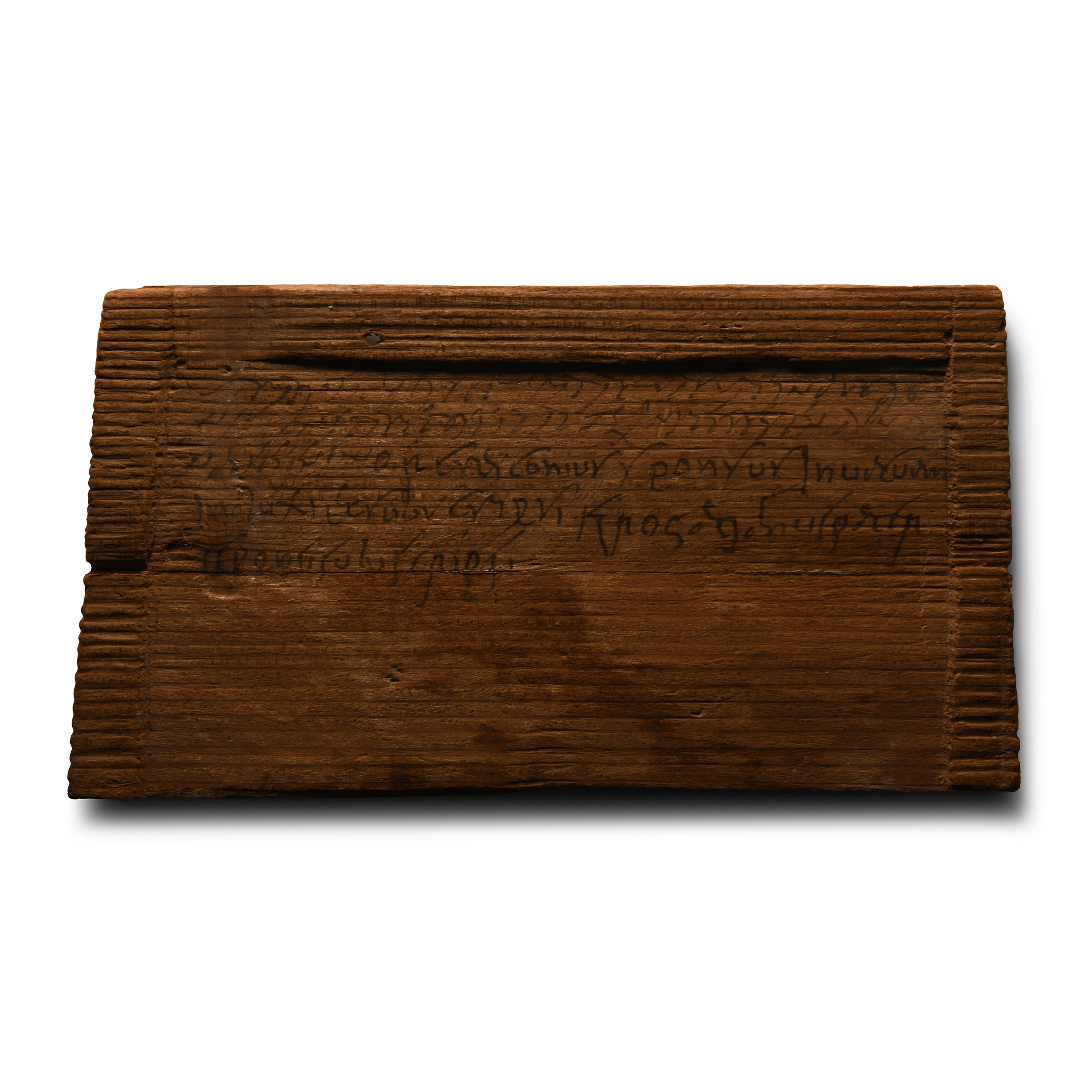 Roman Inked Wooden Legal Document Signed by Felicianus in Actum
