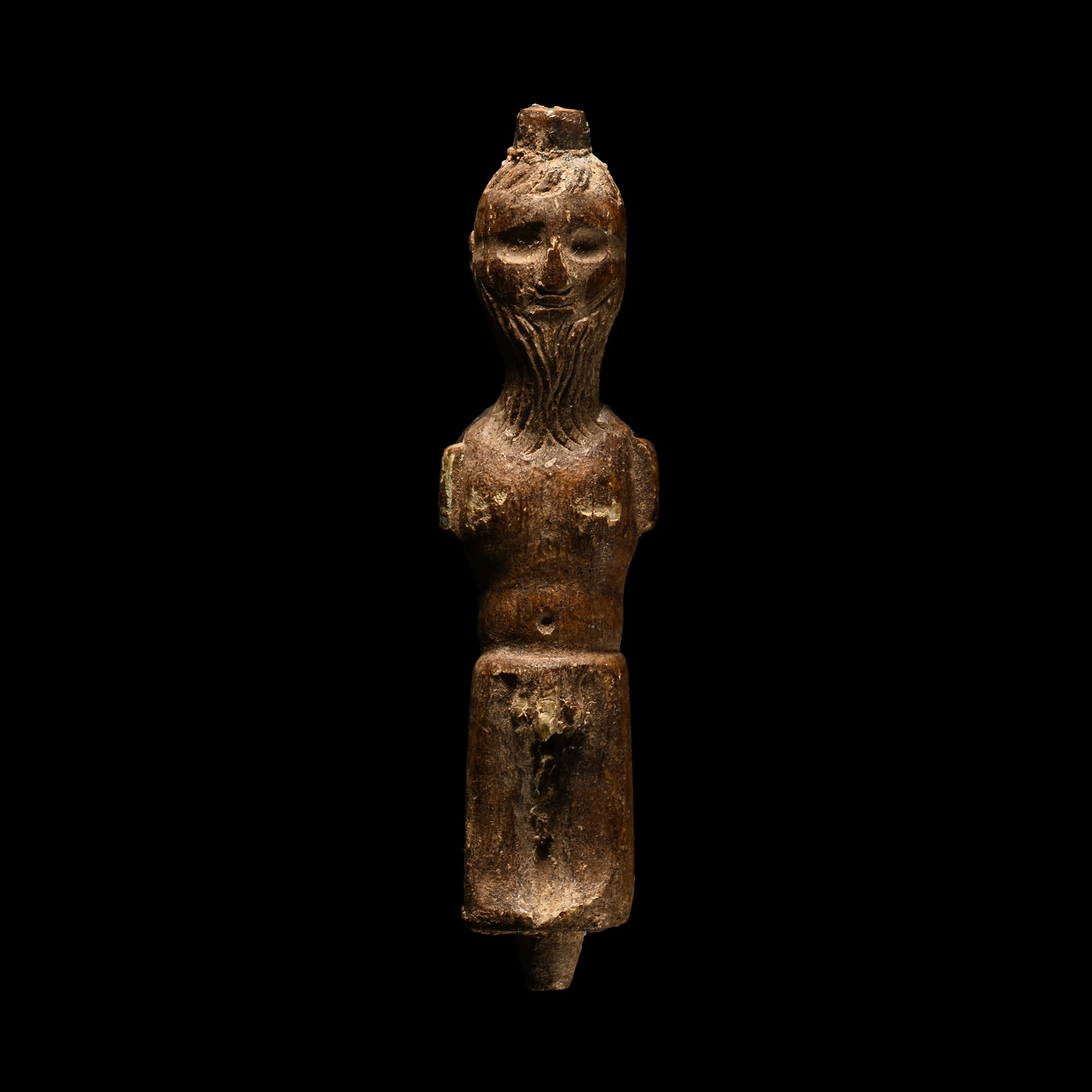 Western Asiatic Bone Bearded Figure