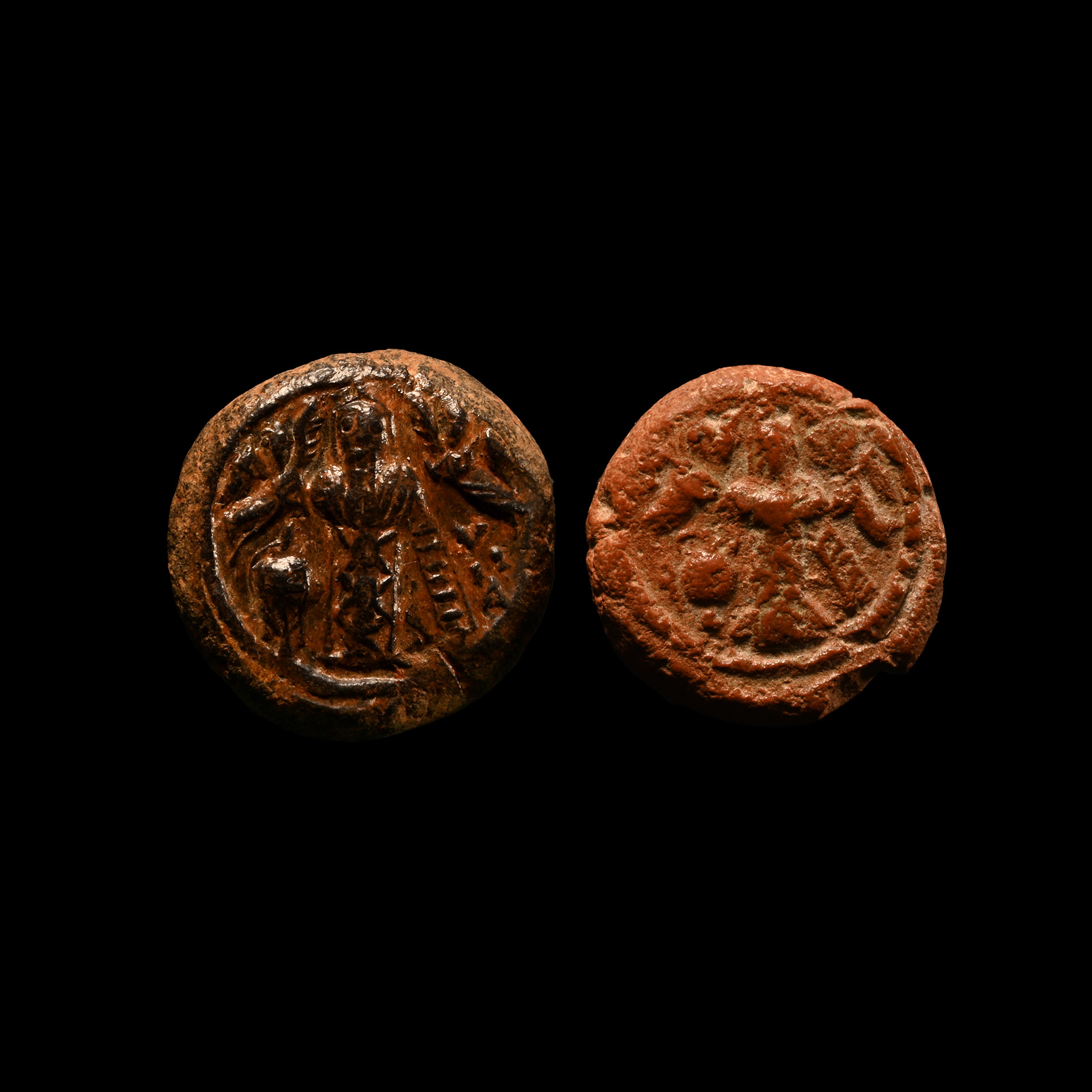 Byzantine Terracotta Pilgrim's Token Group