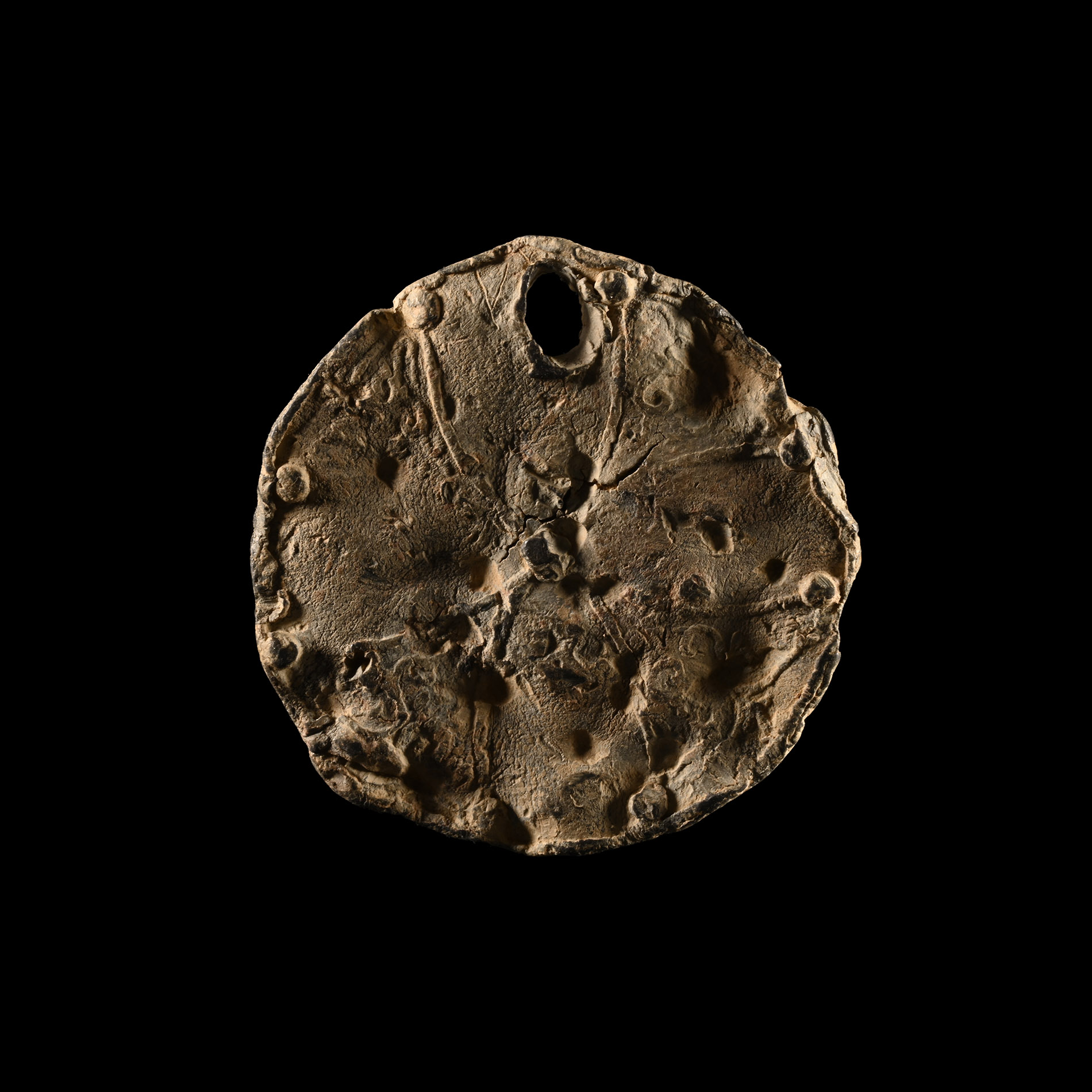 Byzantine Lead Medallion with Saints
