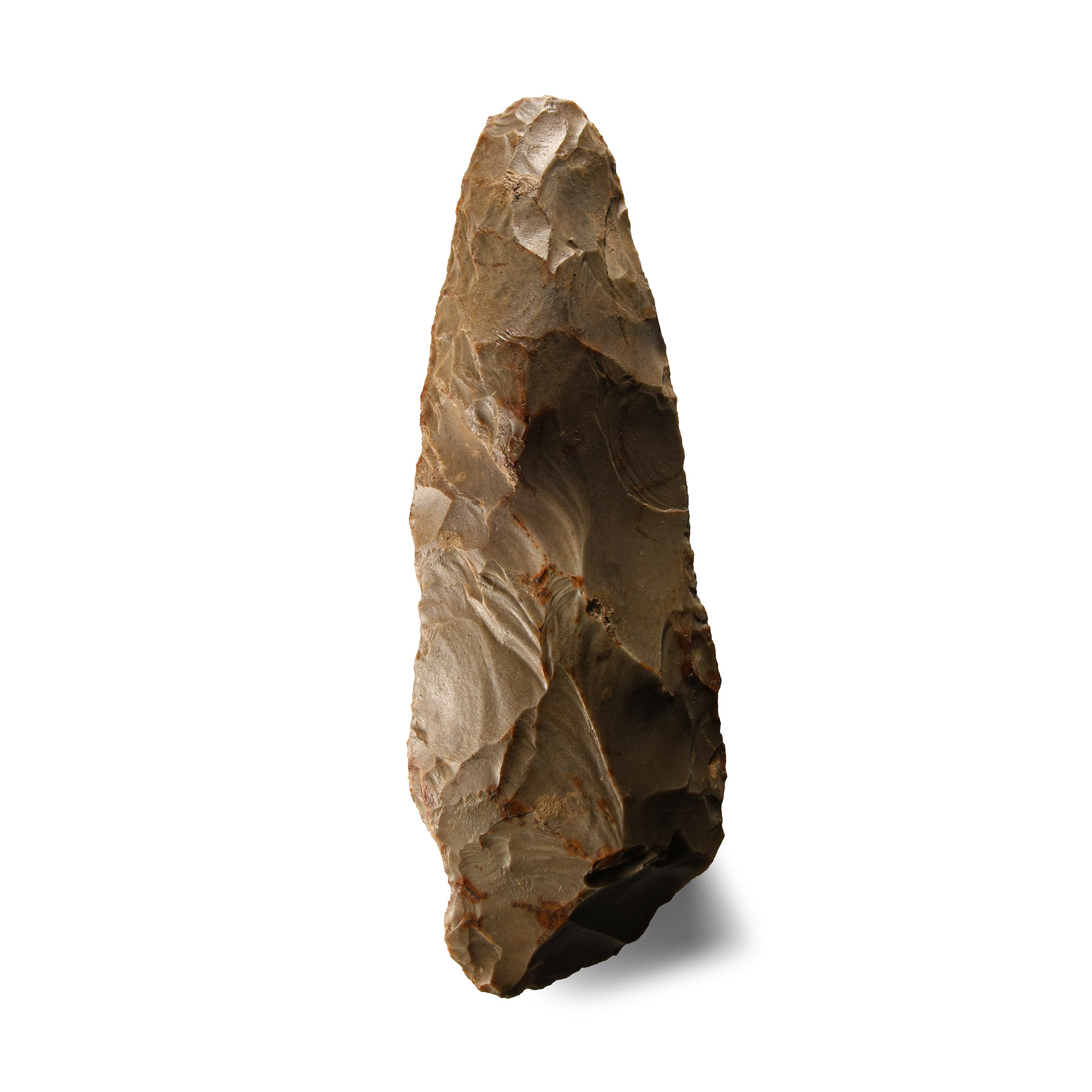 Large Stone Age Knapped Flint Handaxe