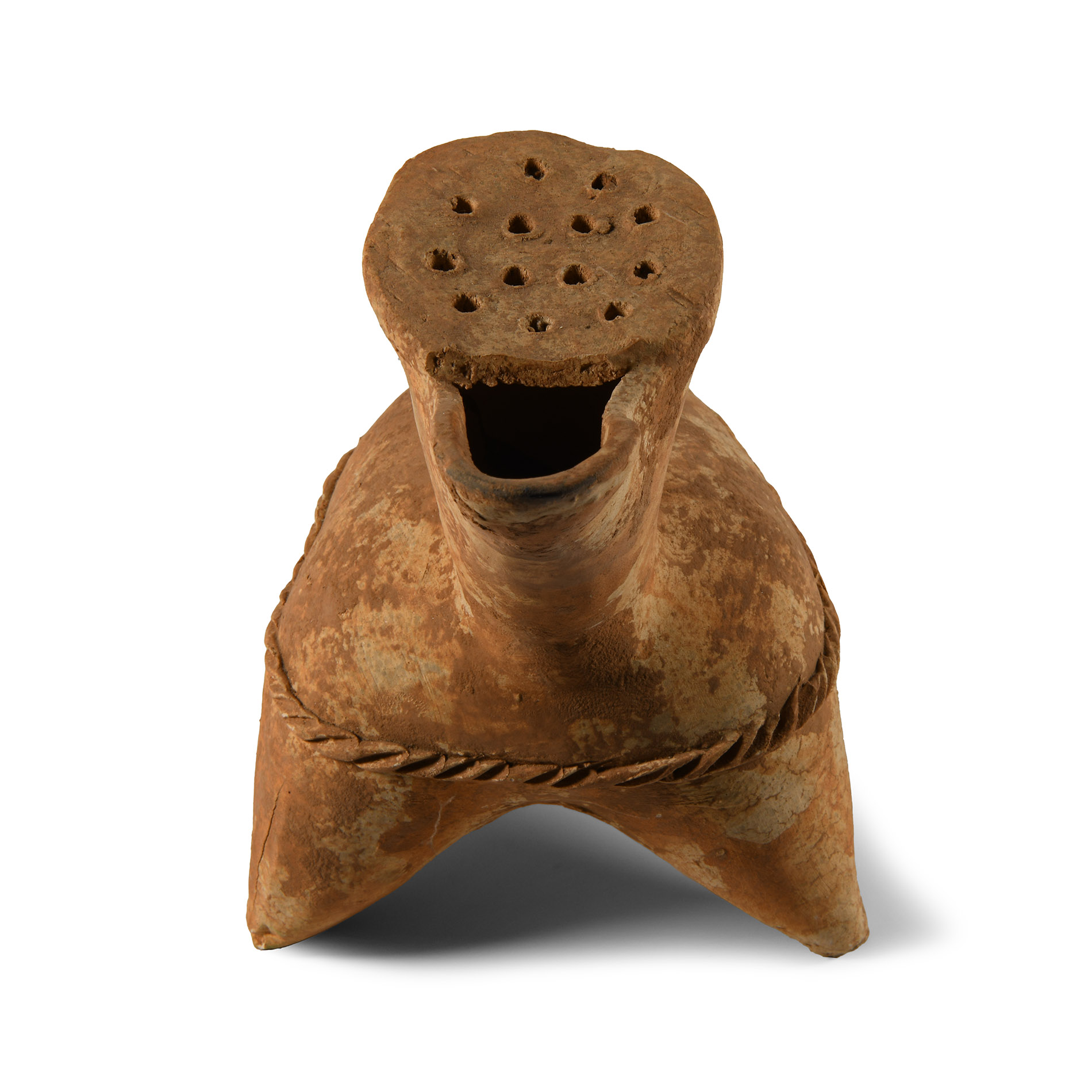 Chinese Neolithic Terracotta Tripod Strainer Vessel