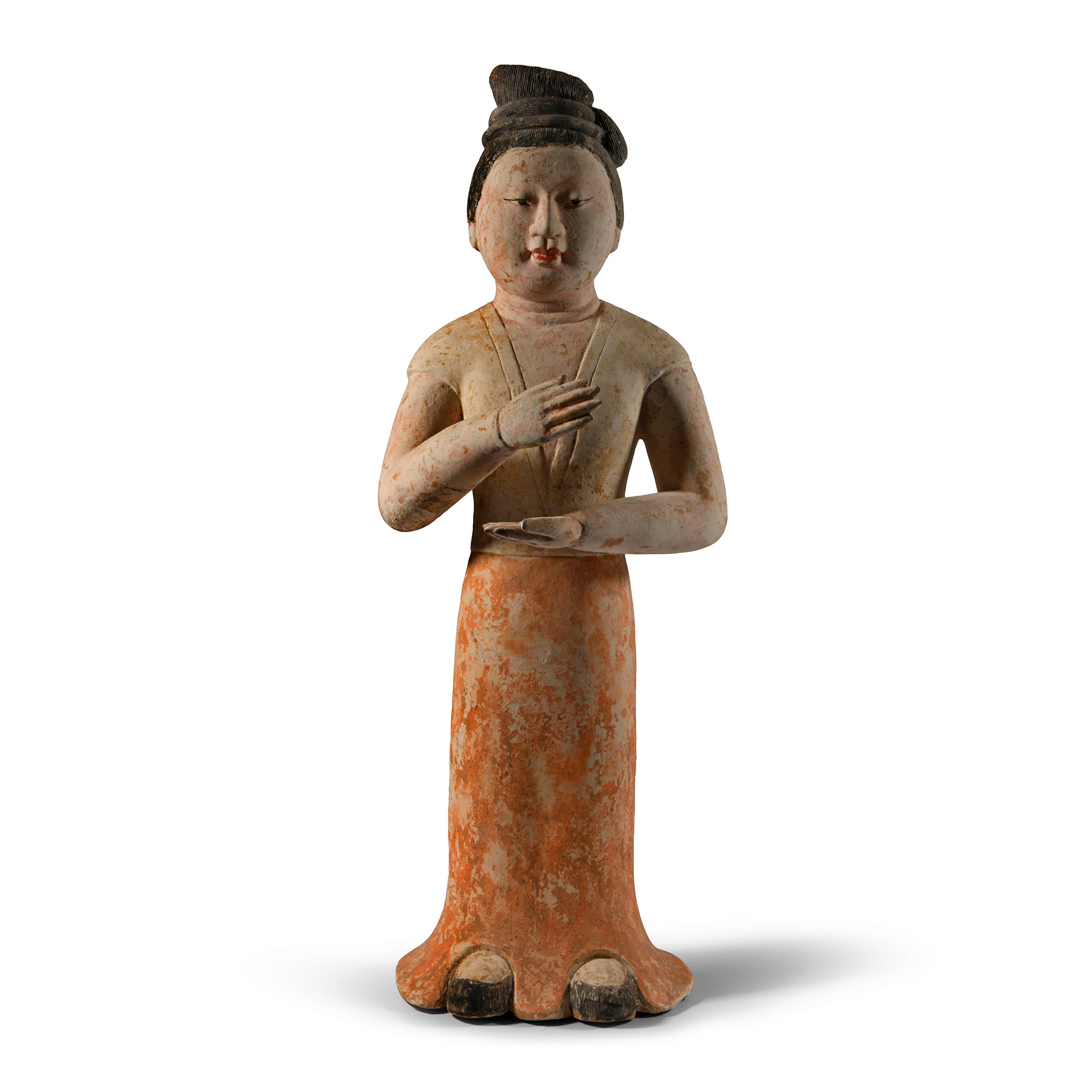 Large Chinese Wei Terracotta Greeting Female