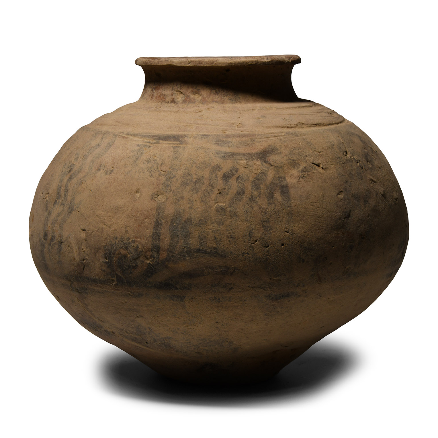 Indus valley Terracotta Jar Decorated with Waves