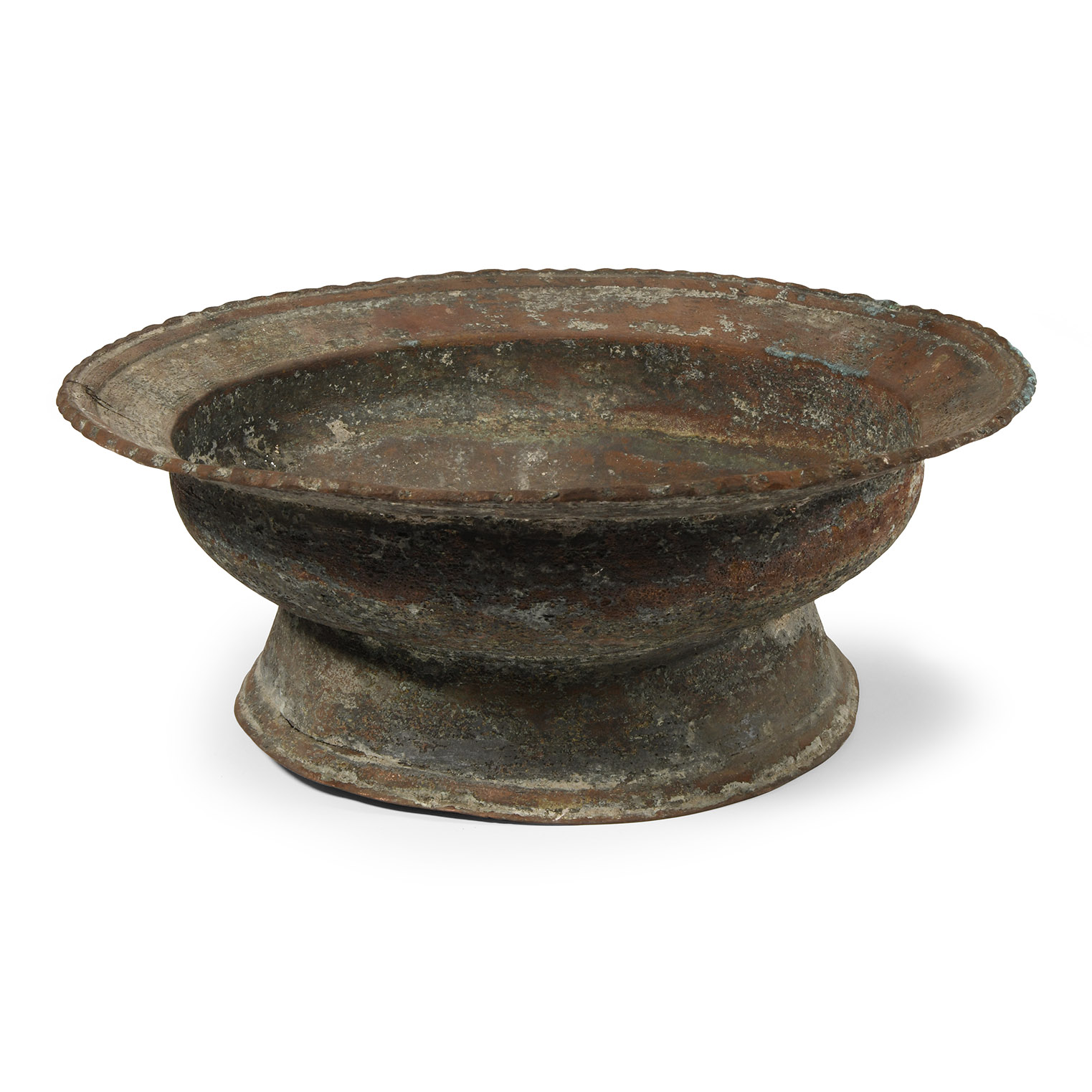 Western Asiatic Bronze Footed Bowl