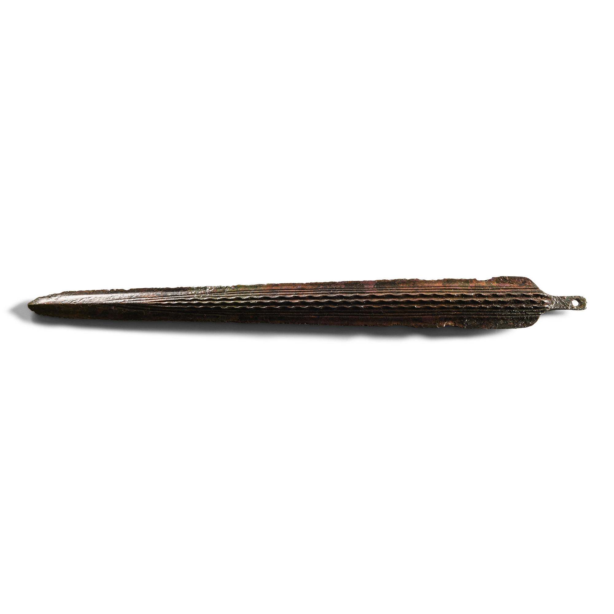 Wavy Blood Channelled Bronze Short-Sword