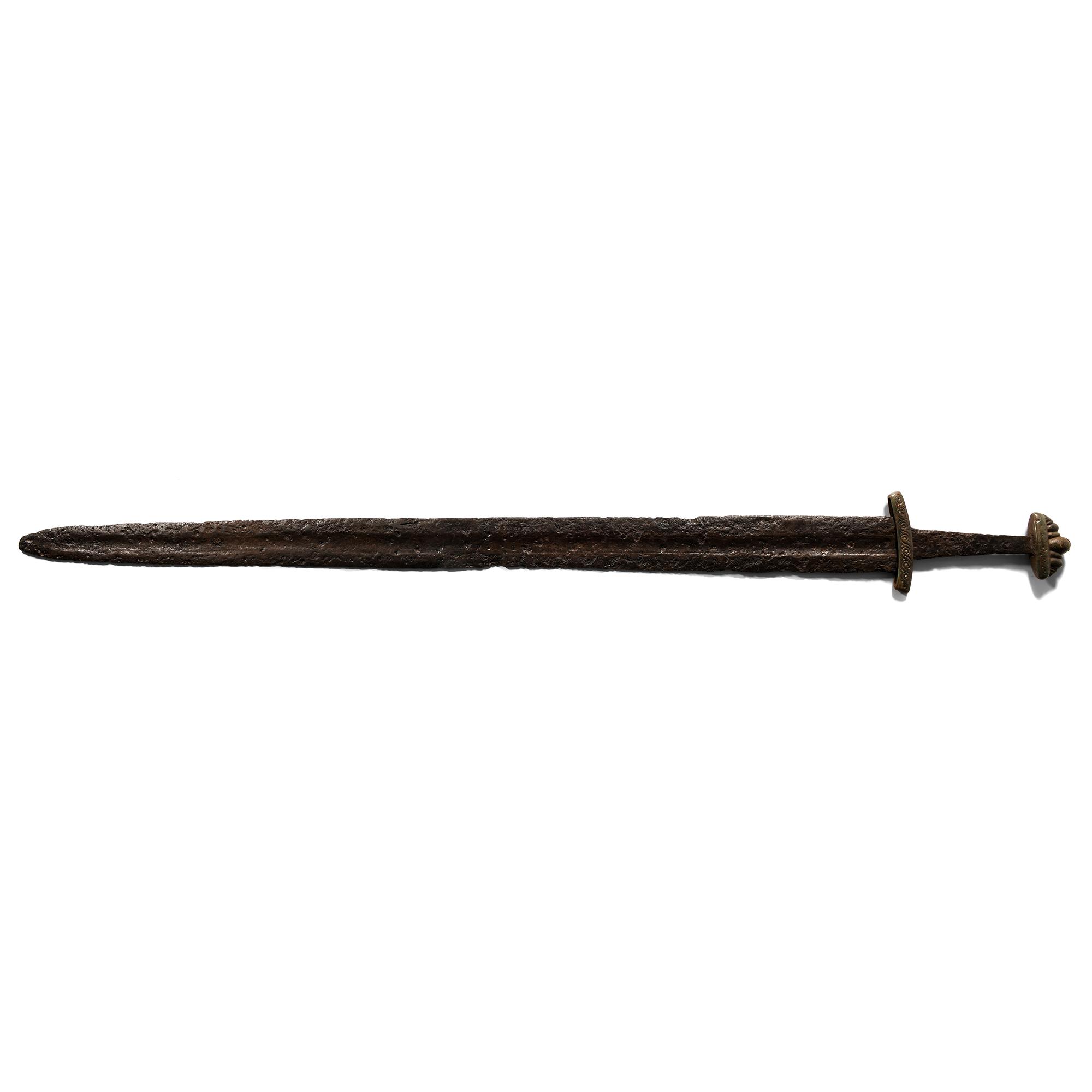 Viking Age Iron Sword with Bronze Hilt