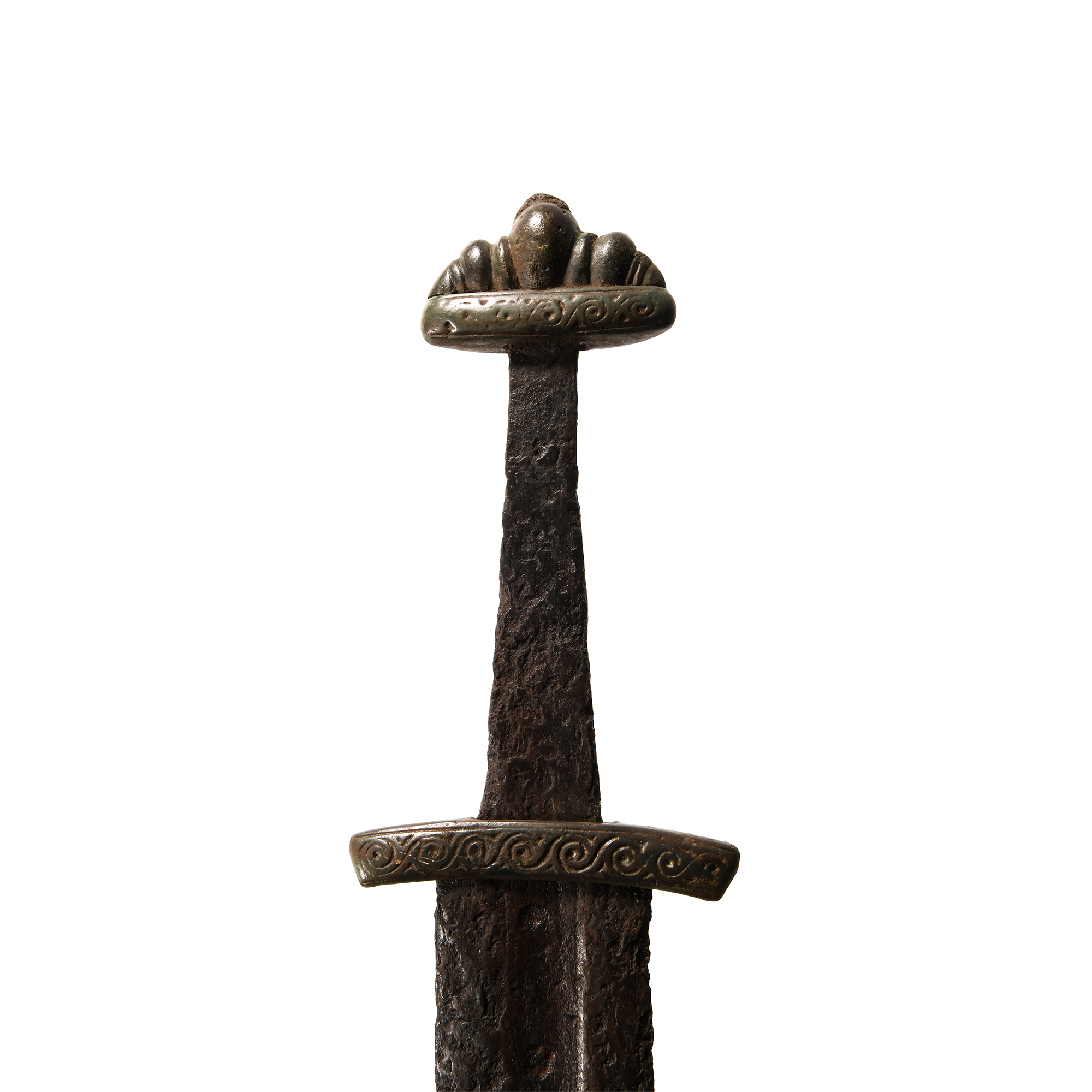 Viking Age Iron Sword with Bronze Hilt