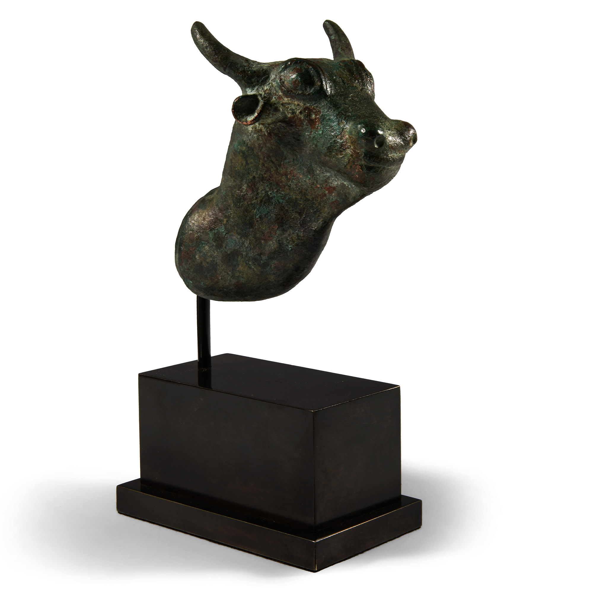 Western Asiatic Bronze Rhyton Bull Head