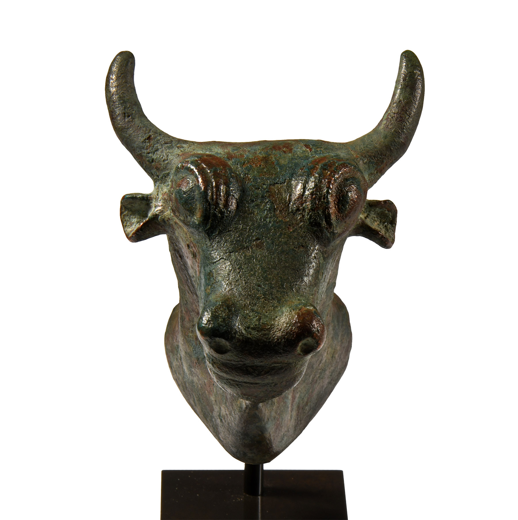Western Asiatic Bronze Rhyton Bull Head