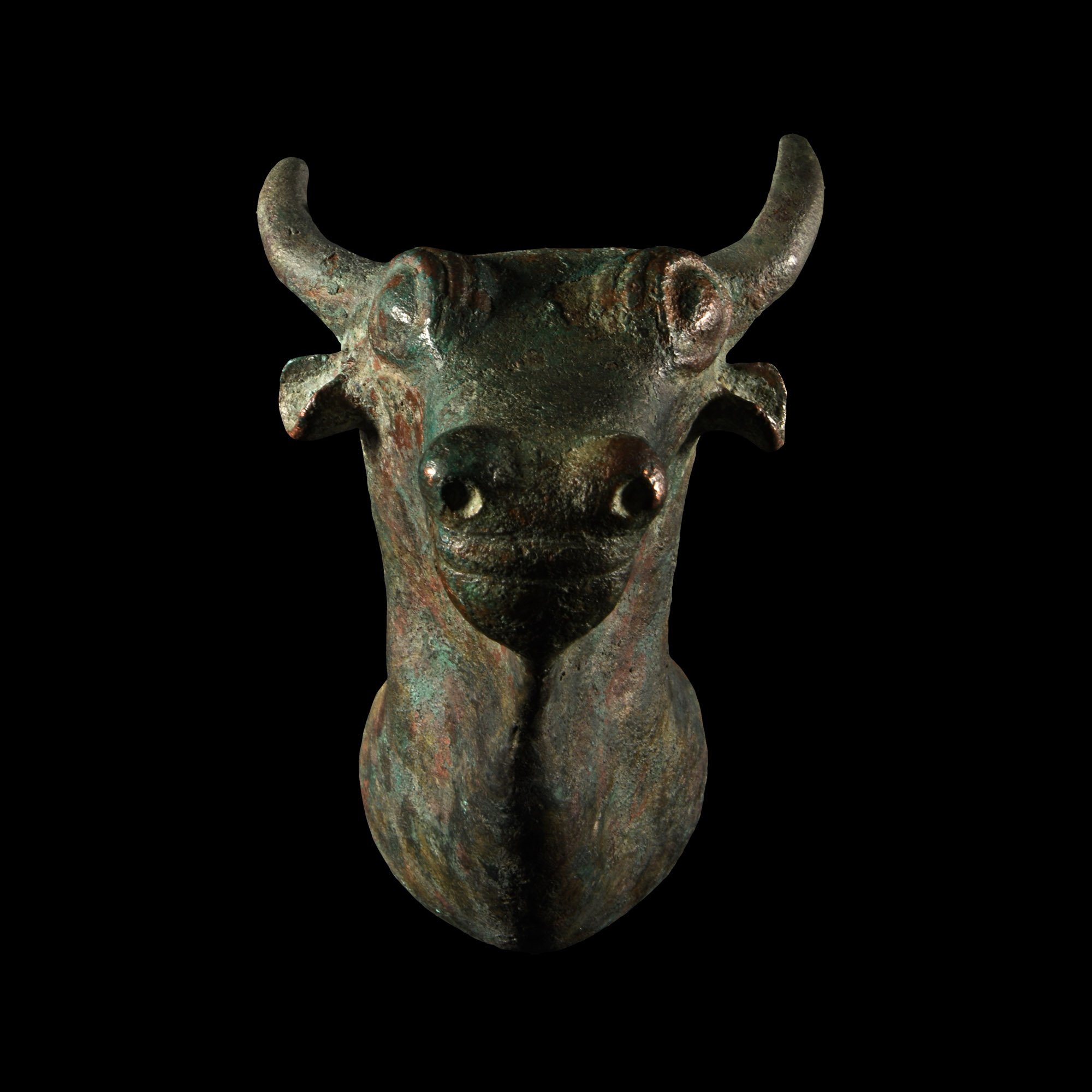 Western Asiatic Bronze Rhyton Bull Head