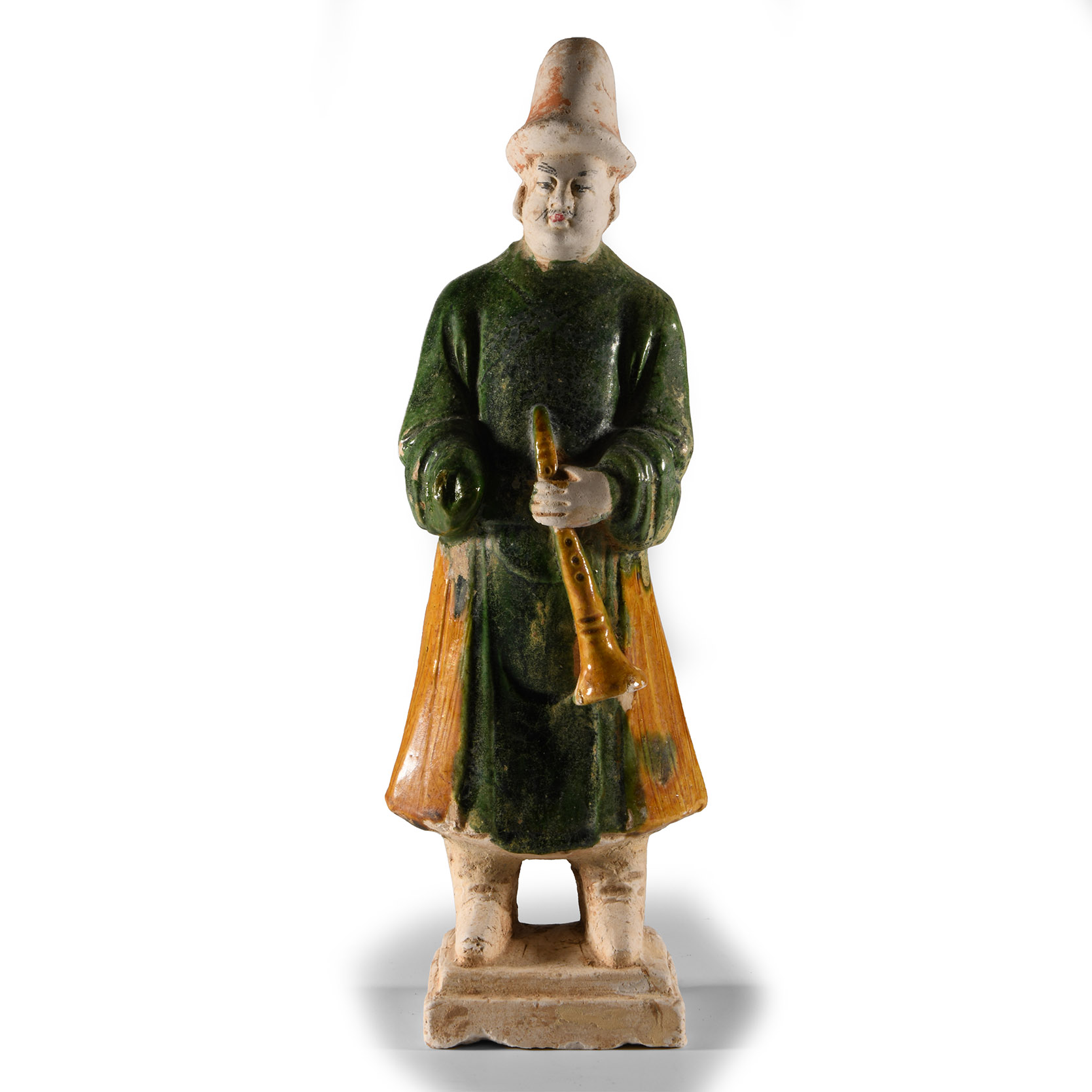 Chinese Ming Glazed Terracotta Tomb Attendant