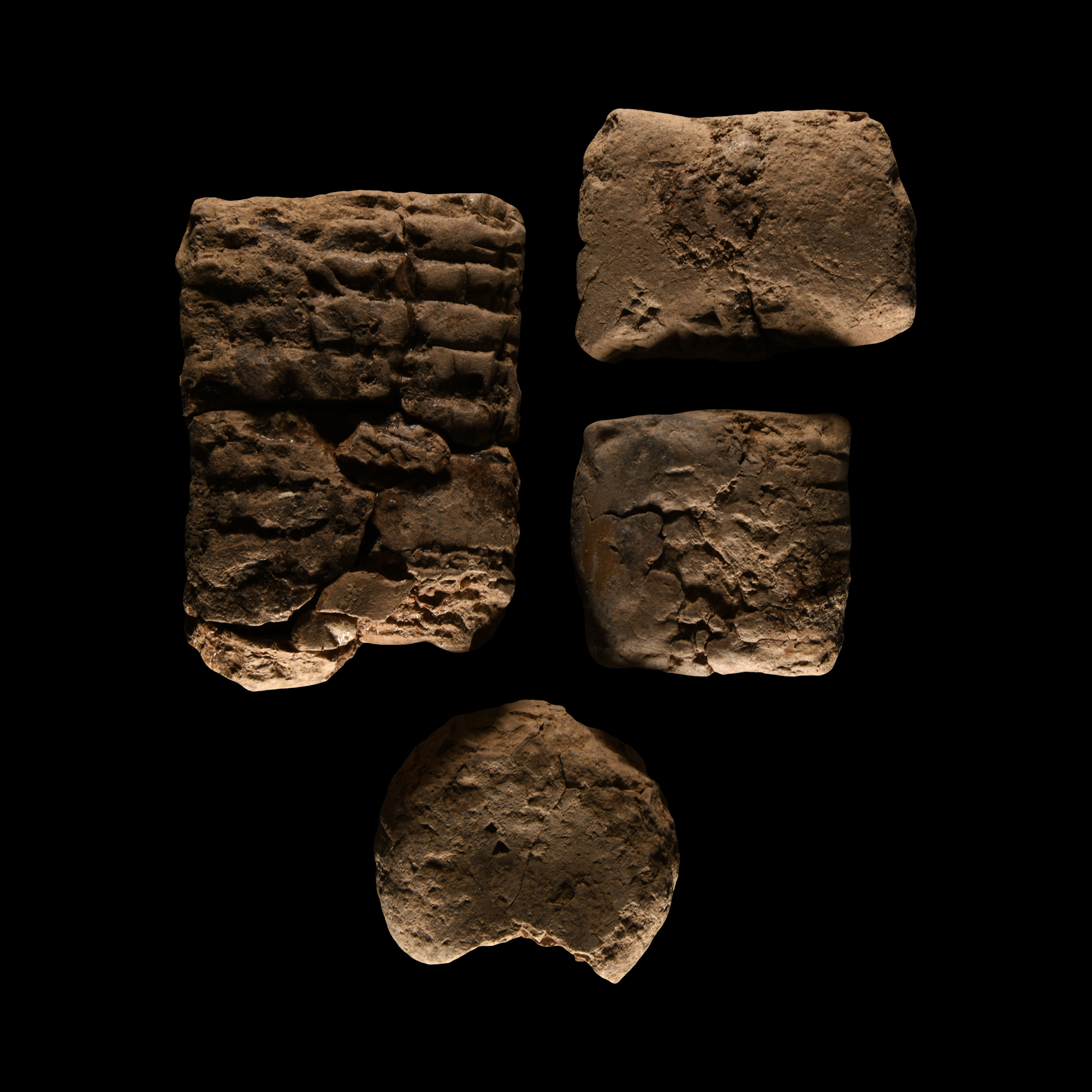 Mesopotamian Cuneiform Tablet Fragment Group