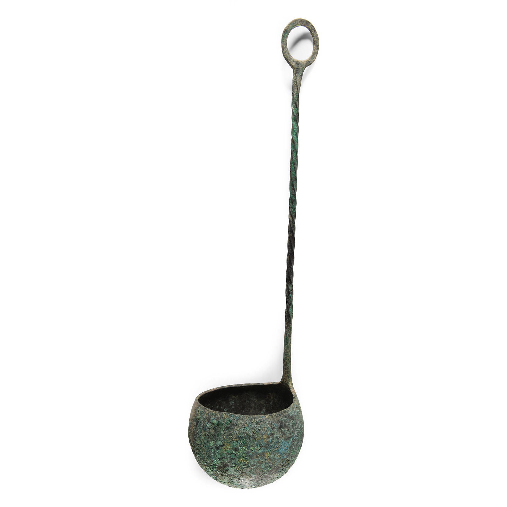 Roman Bronze Ladle with Twisted Handle