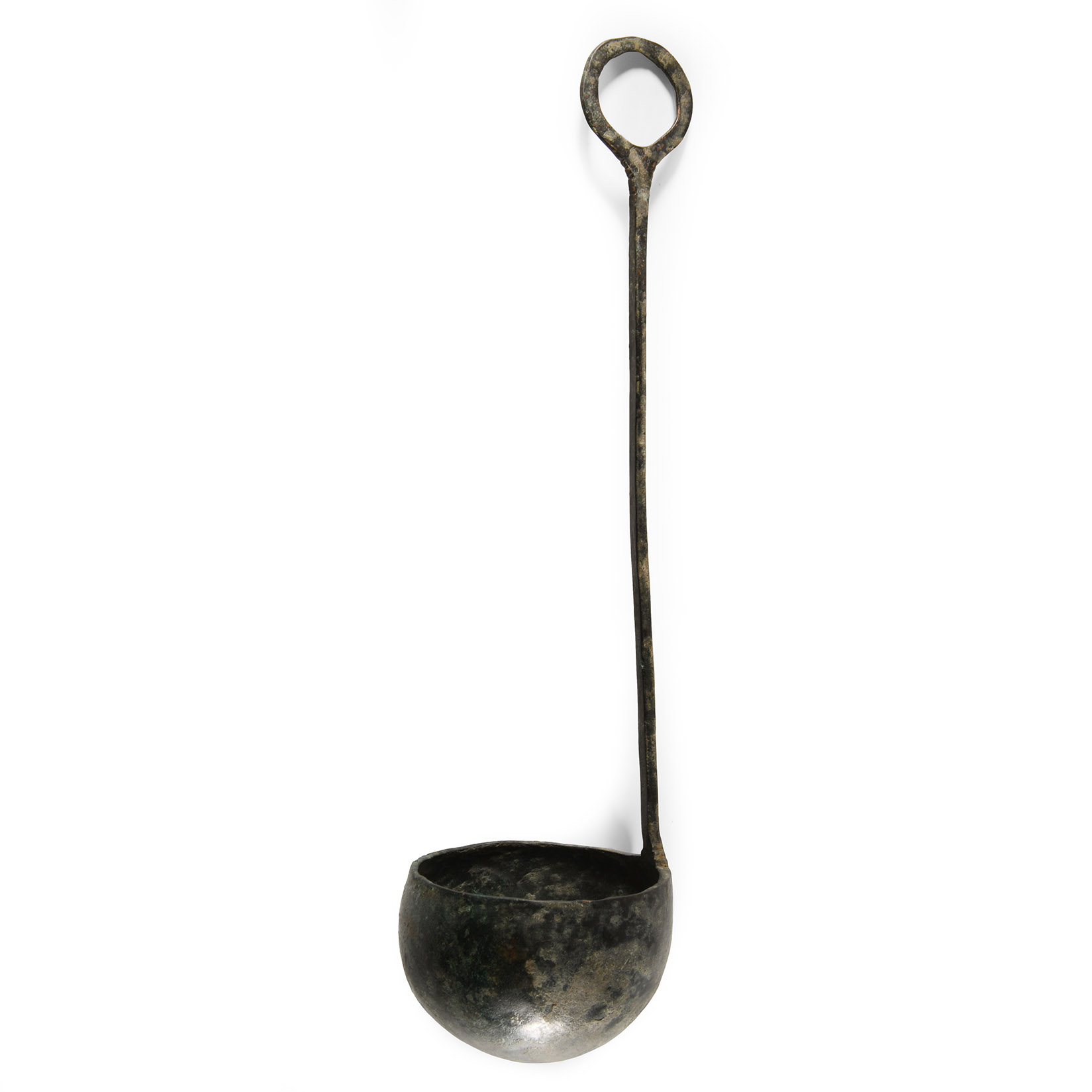 Roman Bronze Ladle with Loop Handle