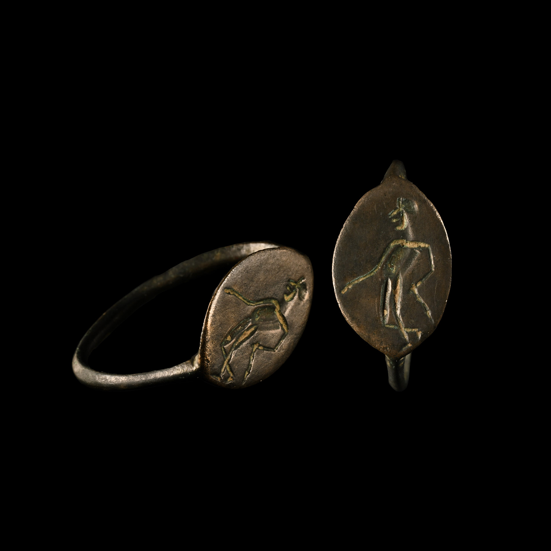 Greek Ring with Standing God