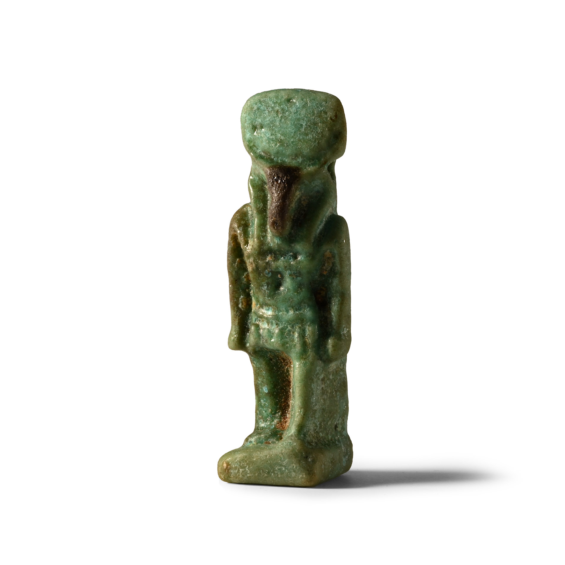 Egyptian Faience Amulet of Montu, God of War