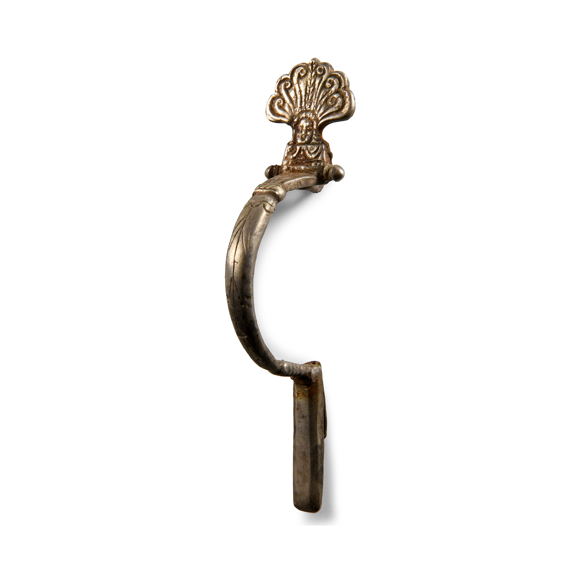 Large Roman Silver Bow Brooch