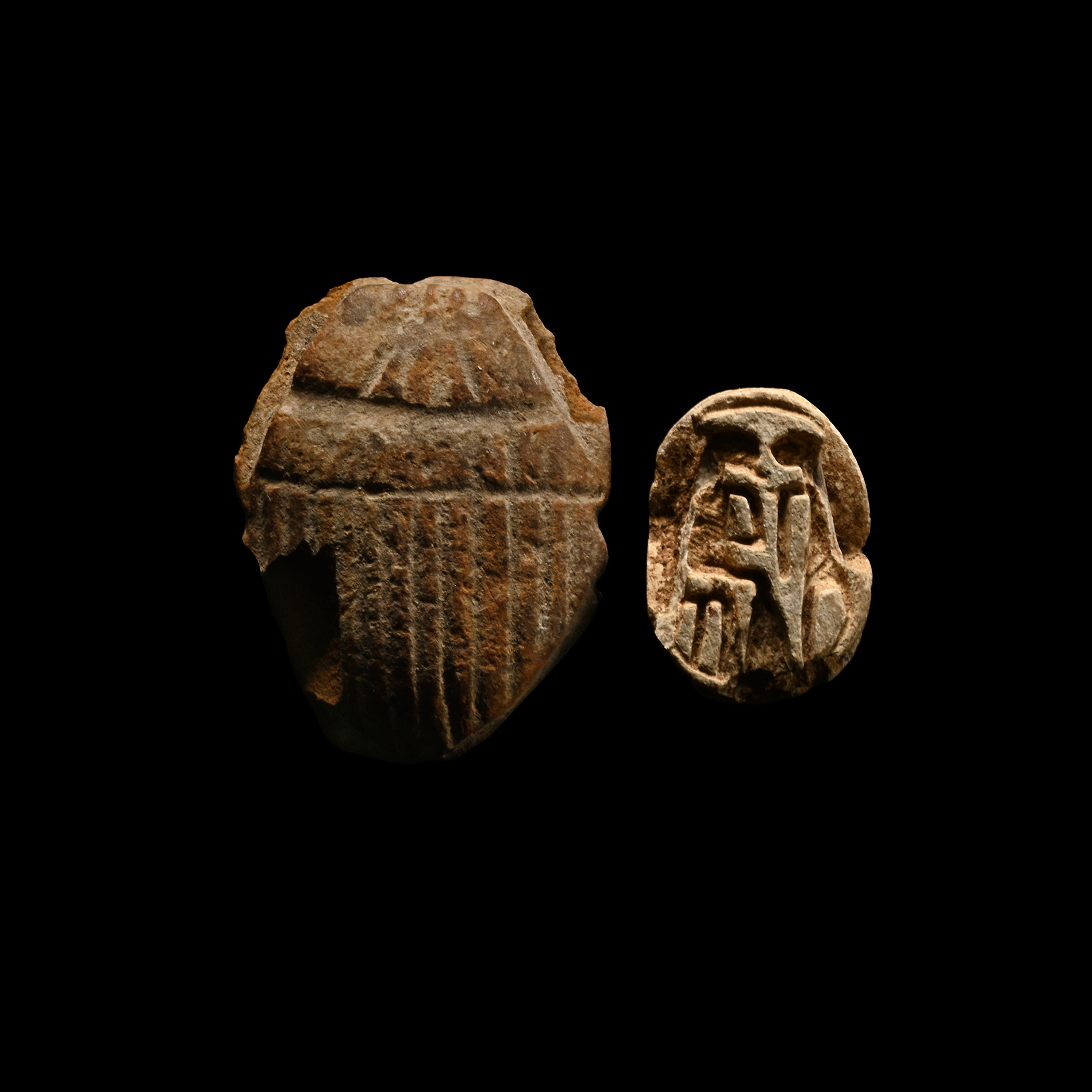 Egyptian Hardstone Scarab Group