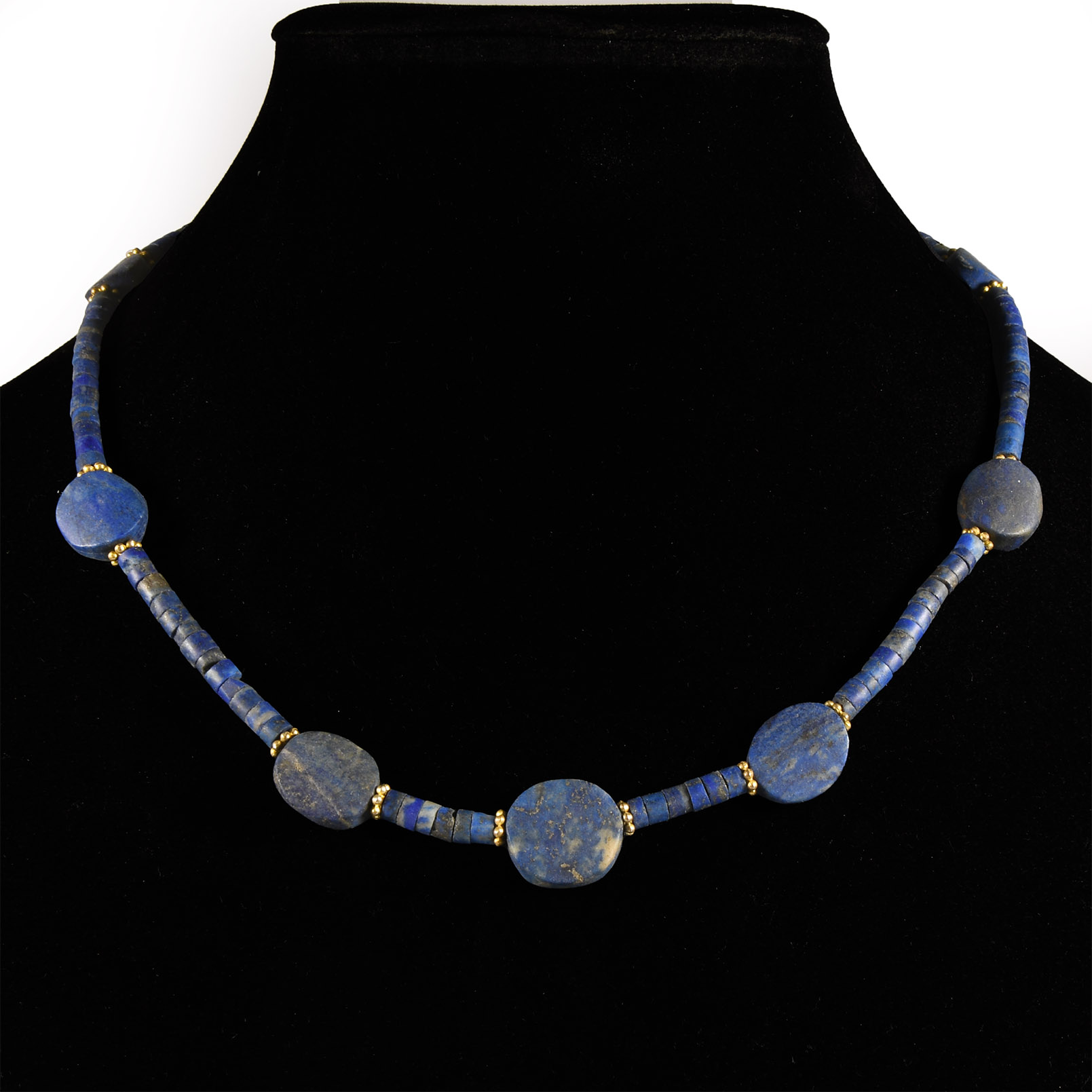 Bactrian Style Lapis Lazuli Bead Necklace