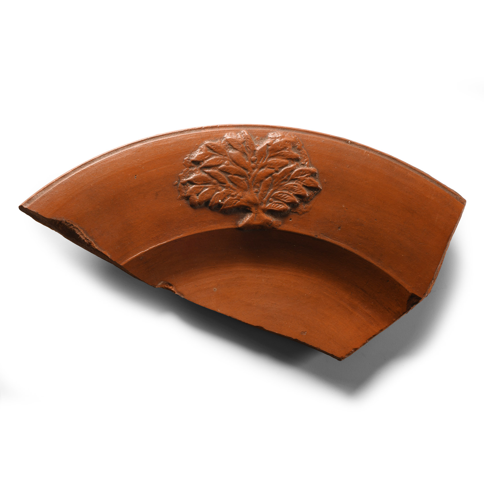 Roman Redware Pottery Sherd with Olive Tree
