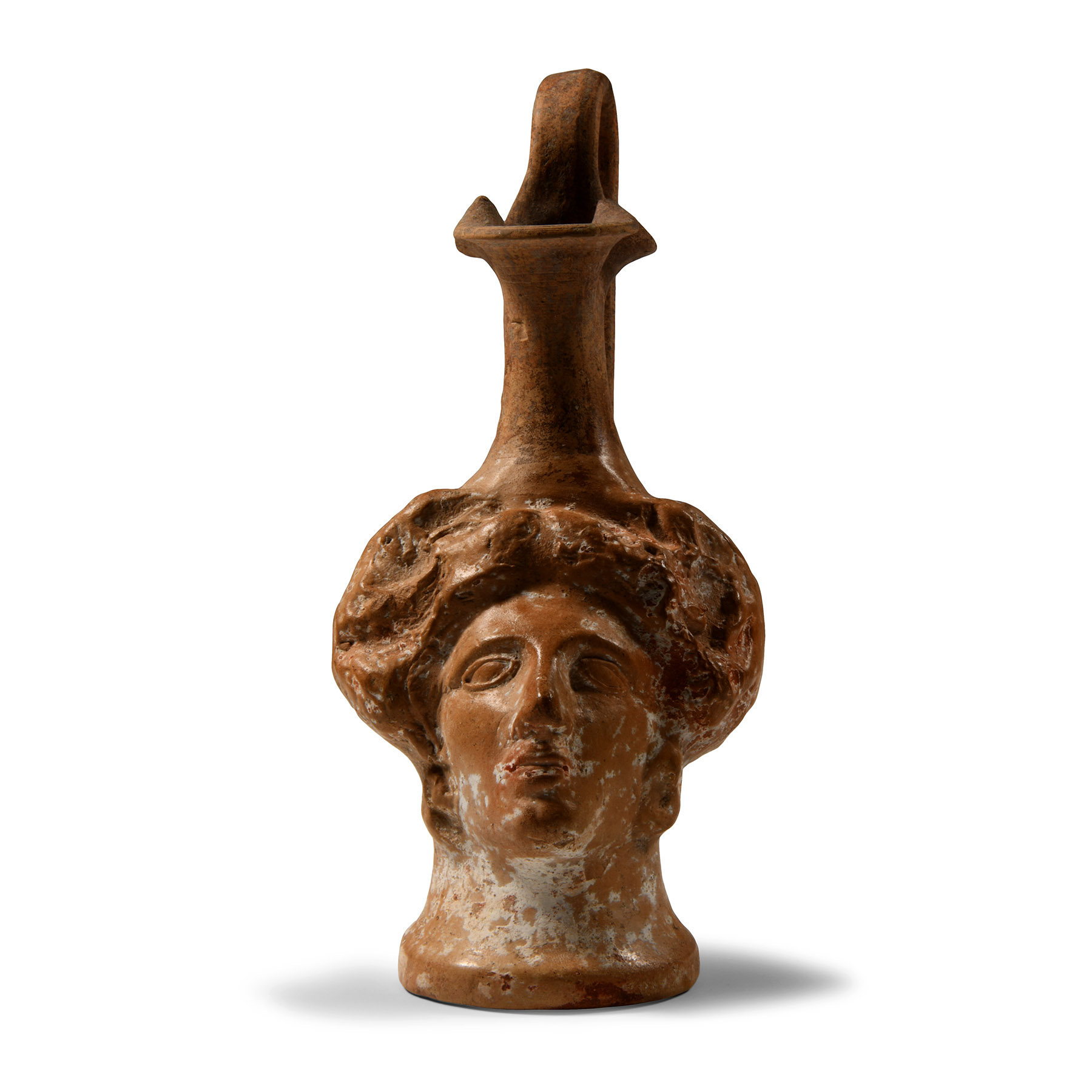 Greek Canosan Terracotta Oinochoe with Face