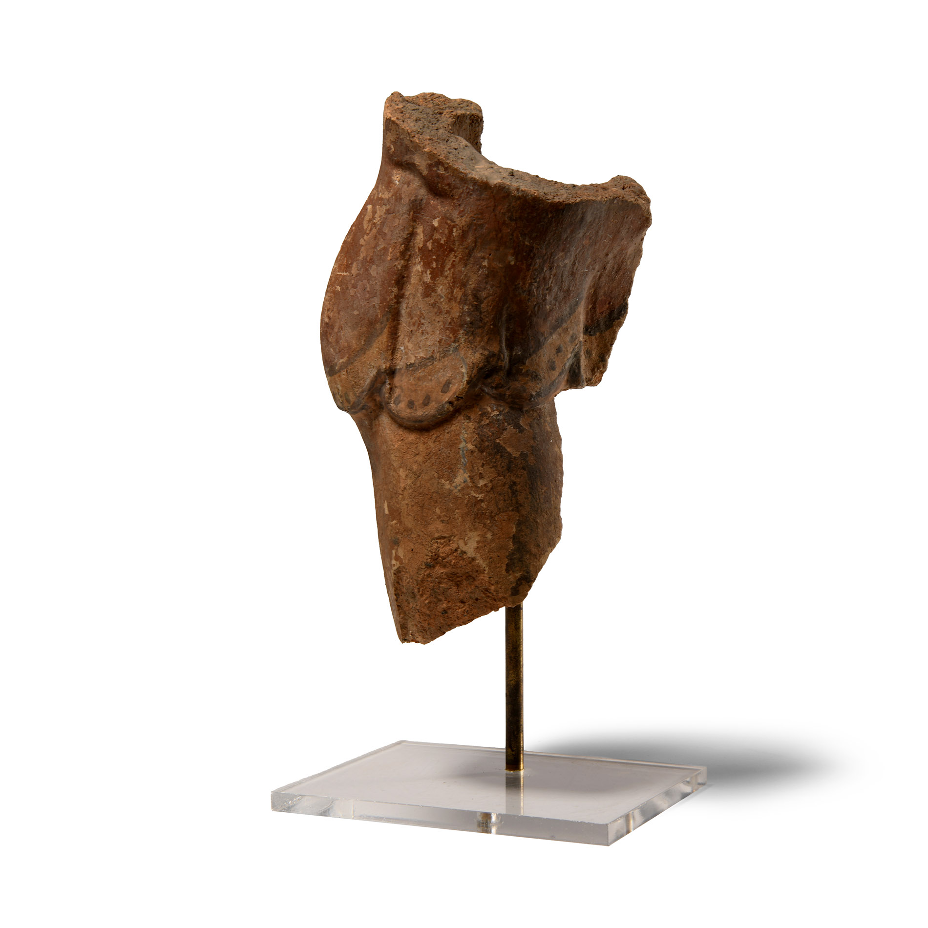 Etruscan Terracotta Warrior Statue Leg Fragment