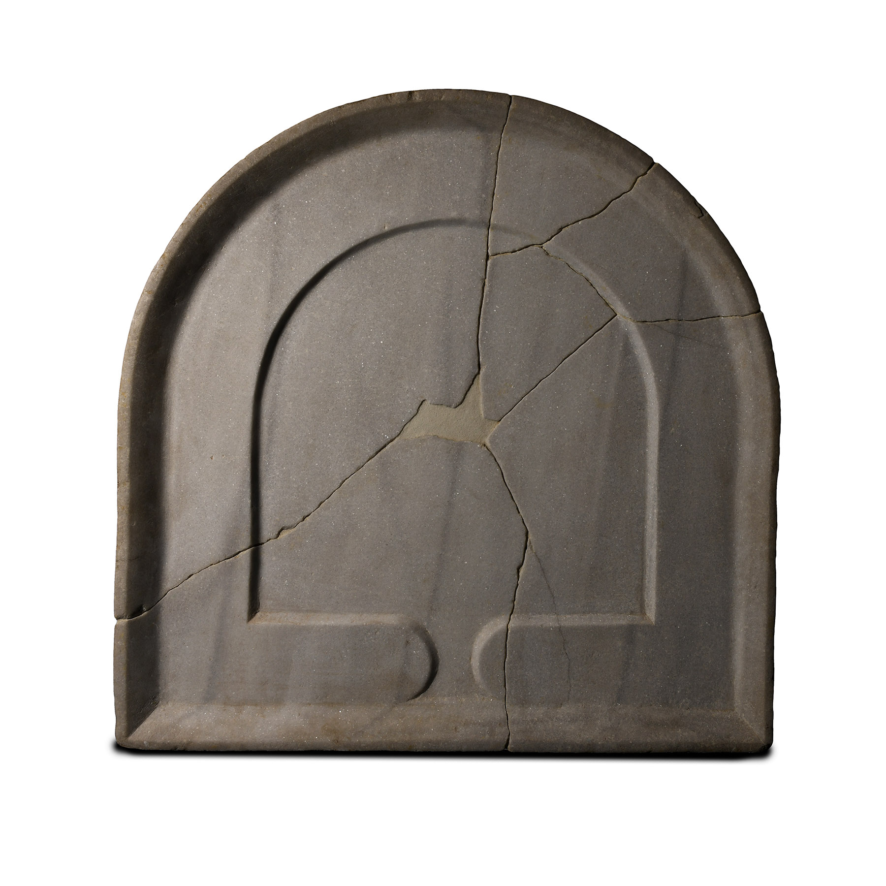 Large Late Roman Sigma-Shaped Marble Offering Table Top