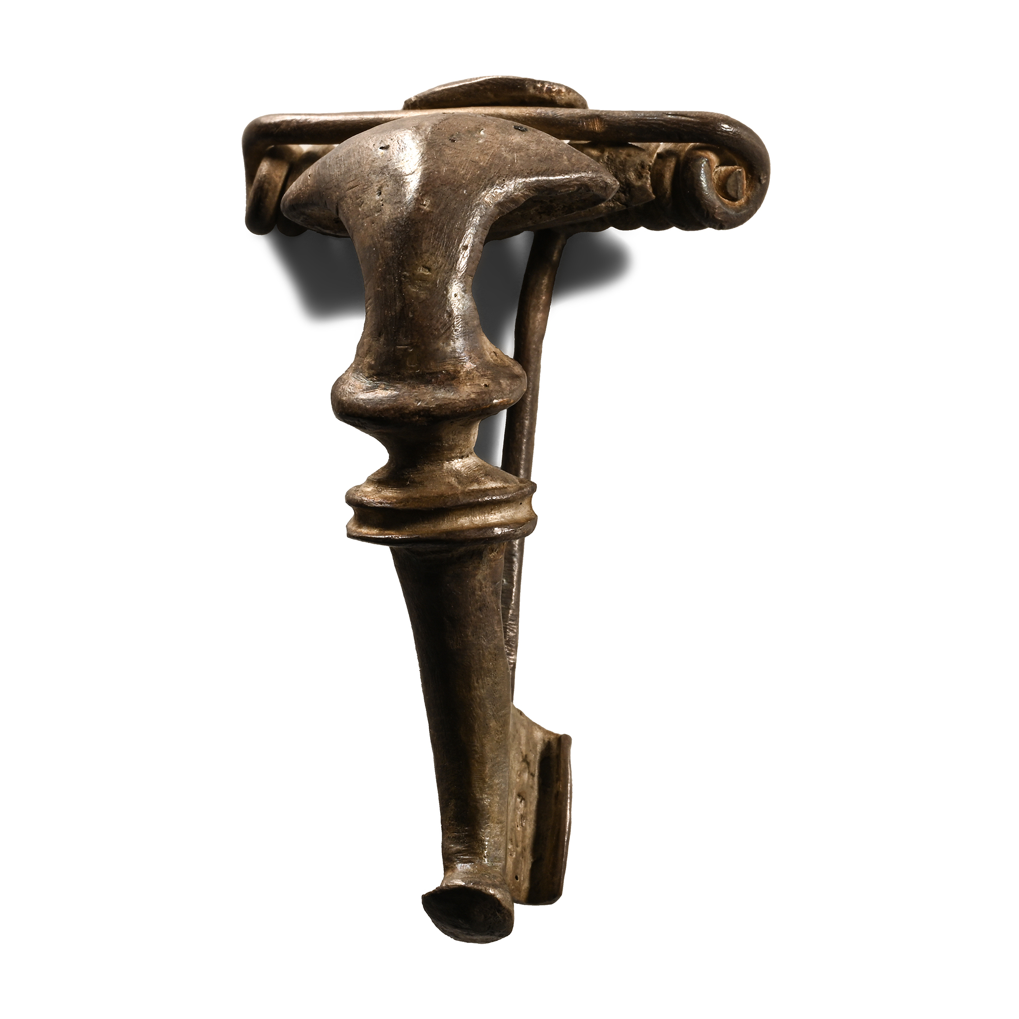 Roman Silver Trumpet Brooch
