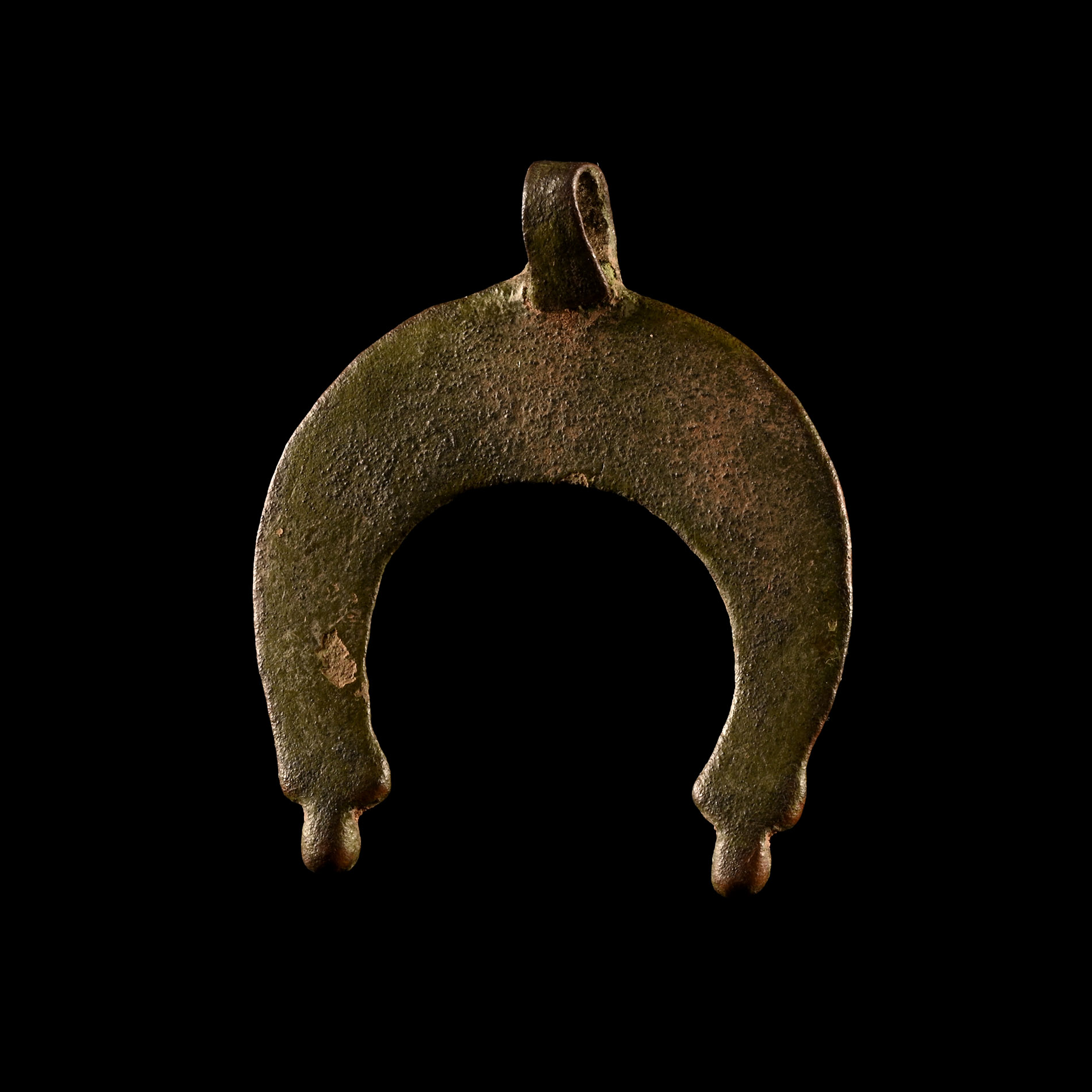 Roman Bronze Lunar Pendant