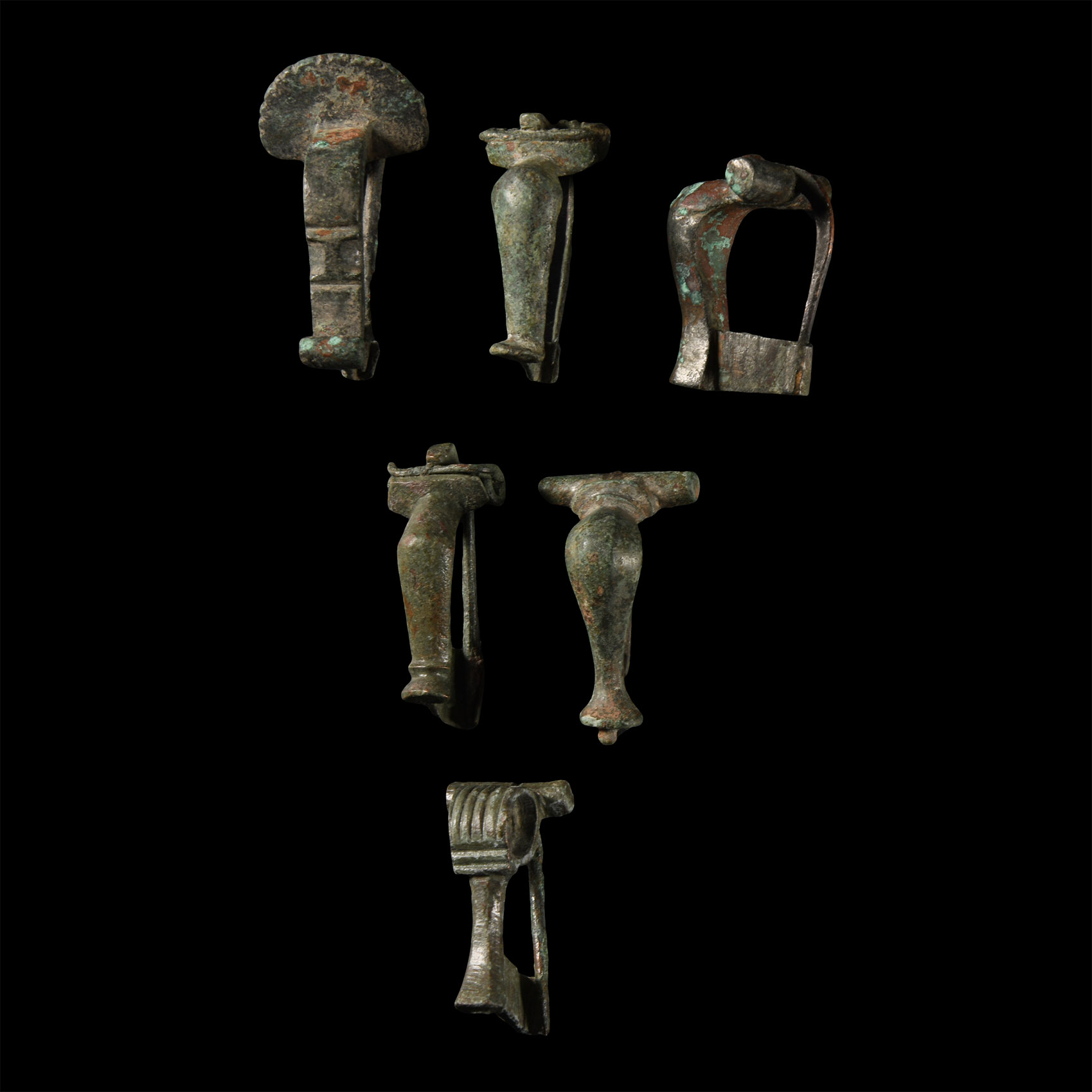 Roman Bronze Knee Brooch Collection