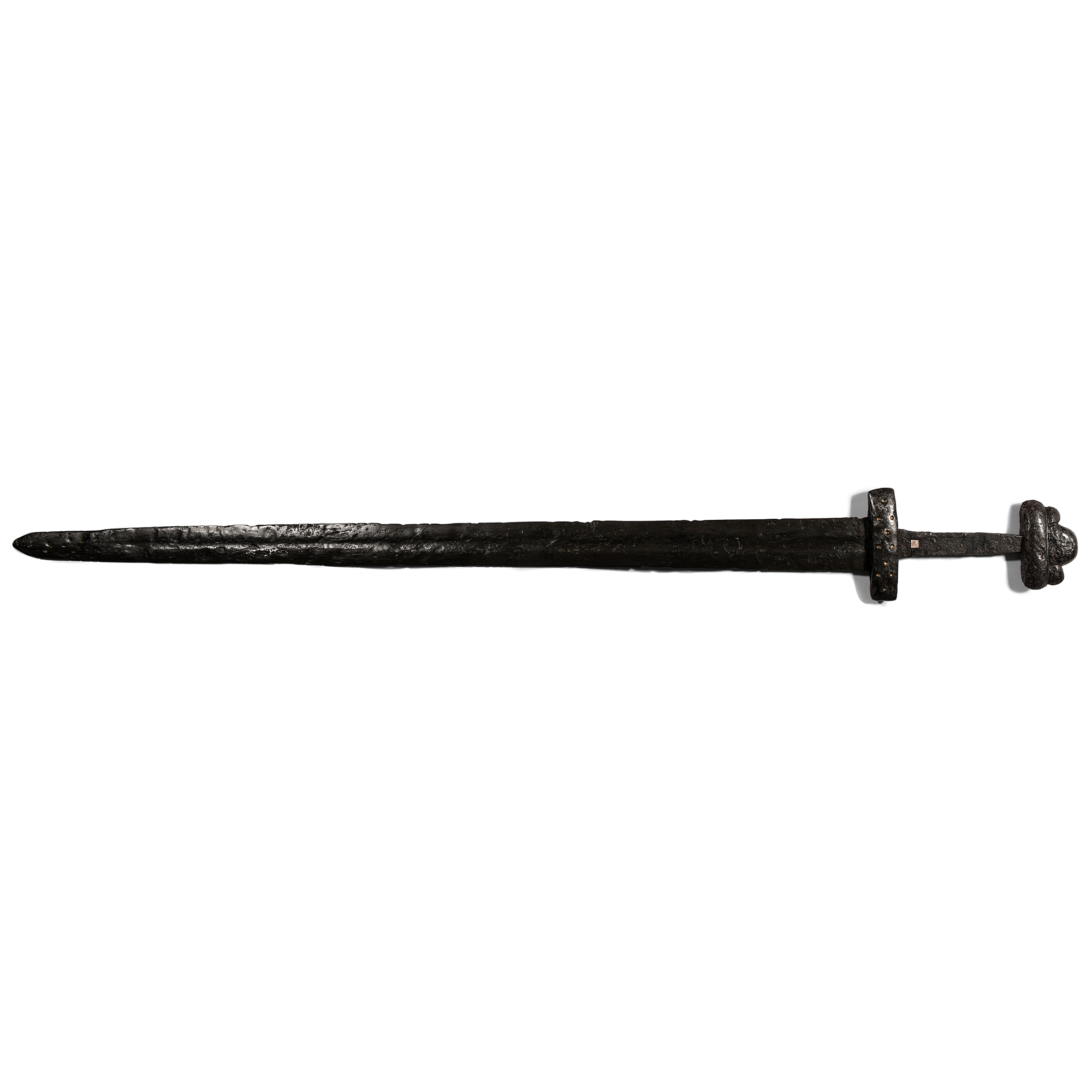 Viking Sword with Inlaid Cross and Orb Mark