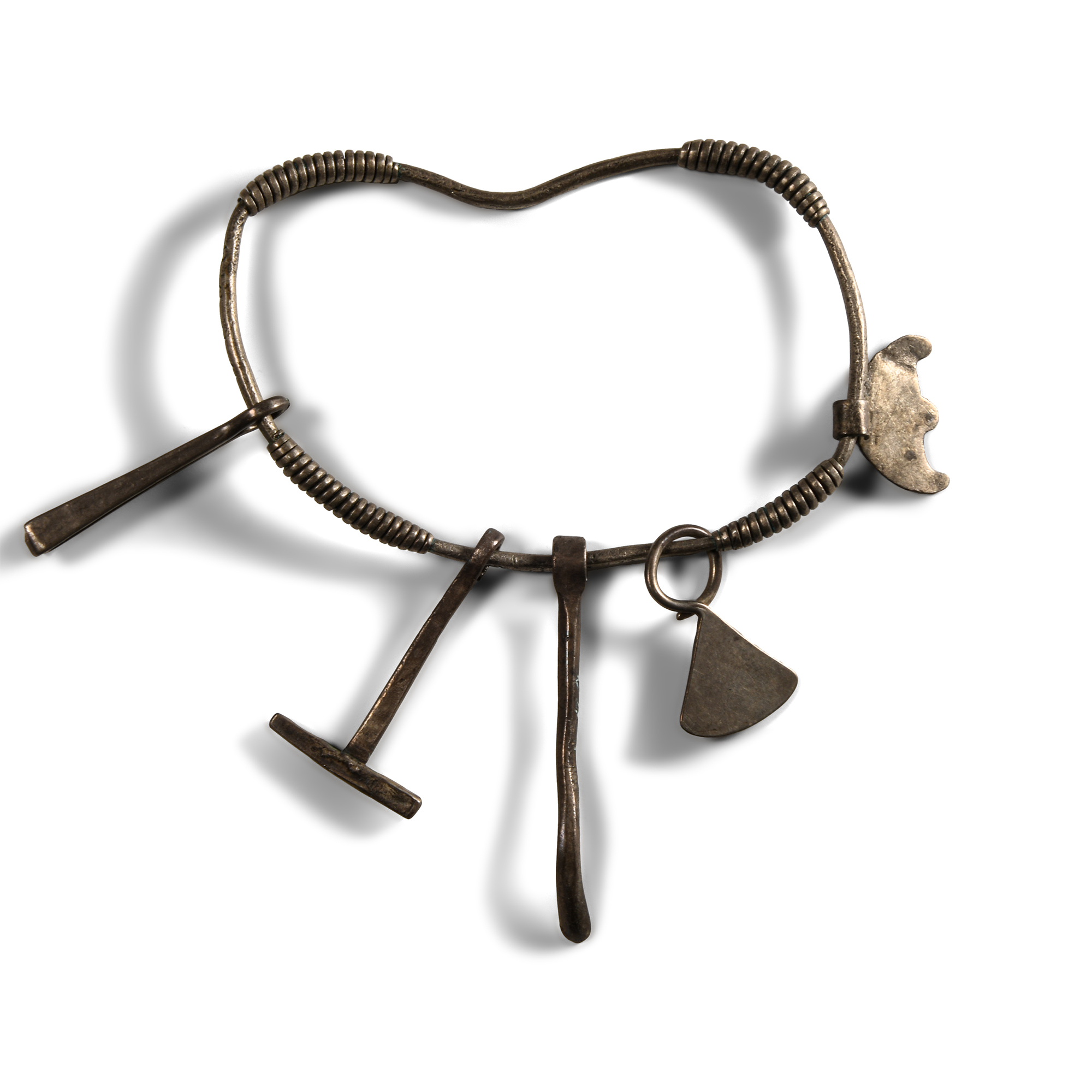 Viking Age Silver Bracelet with Pendants