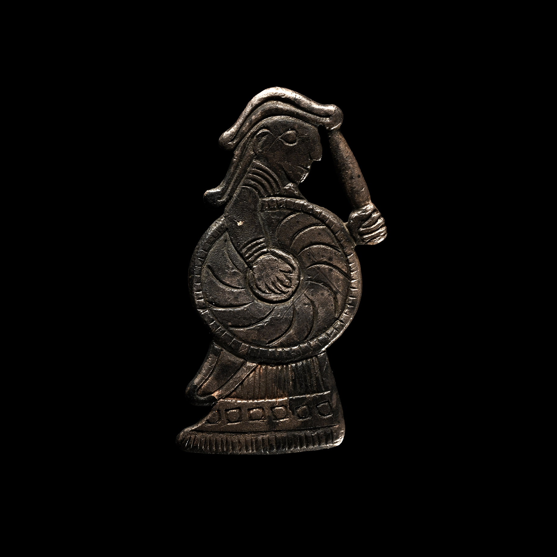 Viking Age Silver Shield-Maiden Pendant