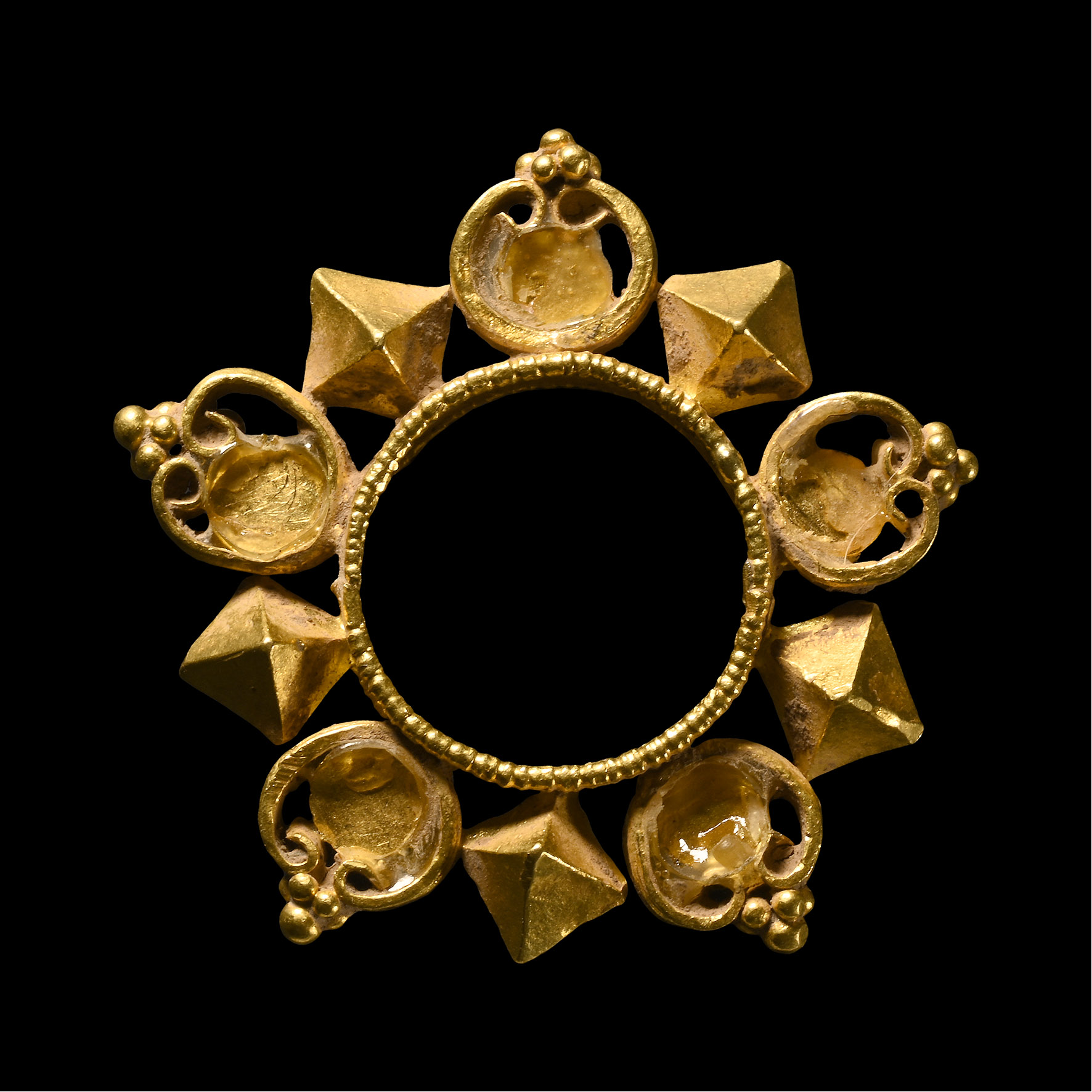 Late Roman Highly Ornate Solid Gold Frame