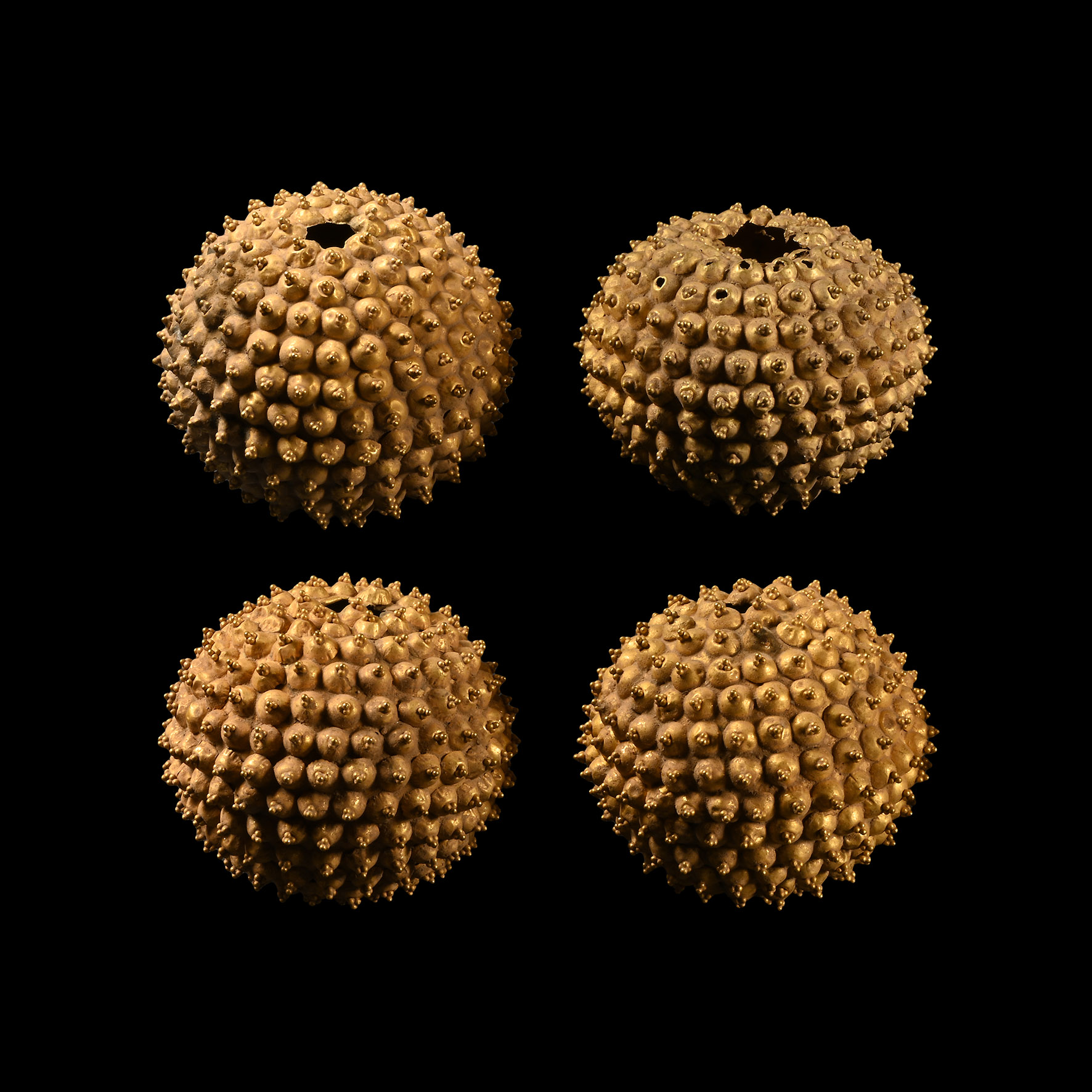Archaic Greek Set of Four Gold Beads