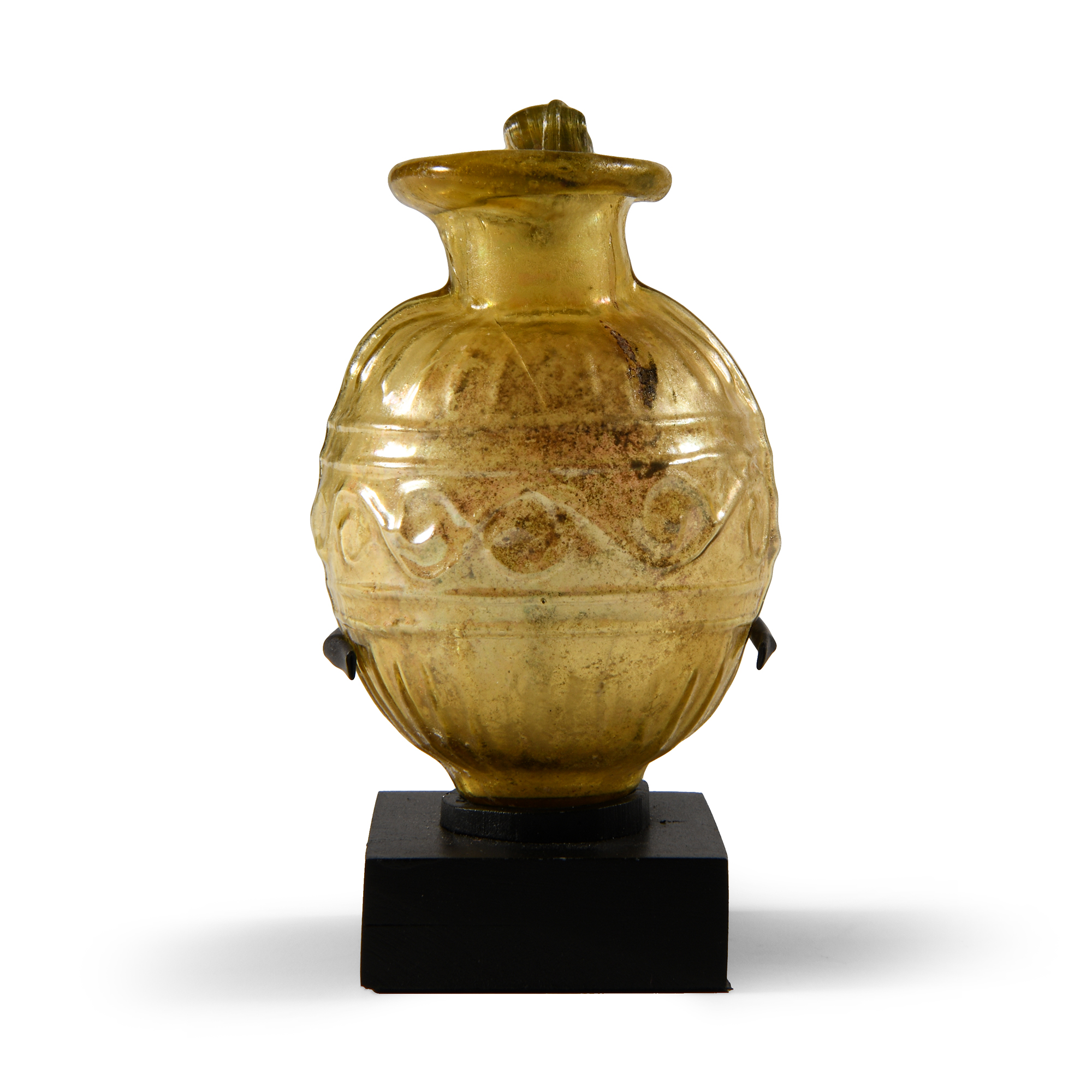 Roman Yellow Glass Flask