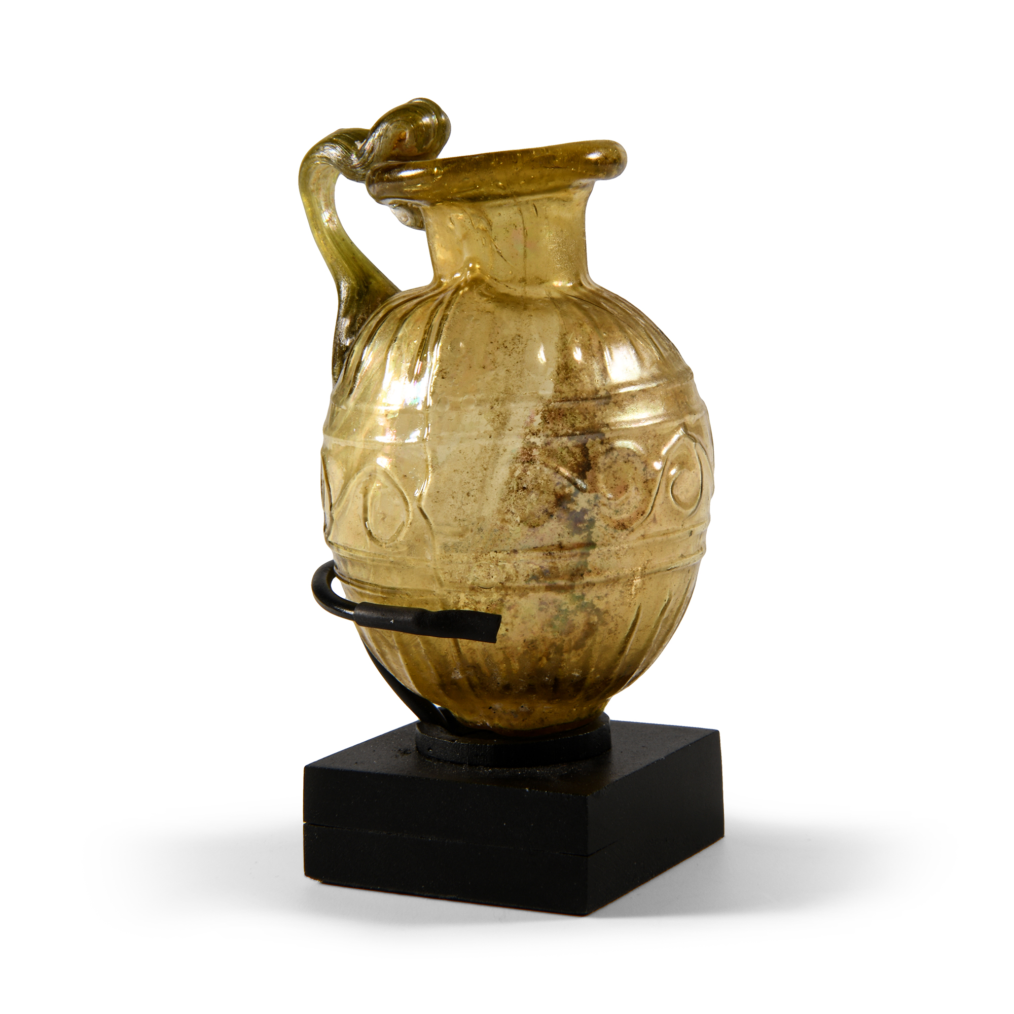 Roman Yellow Glass Flask