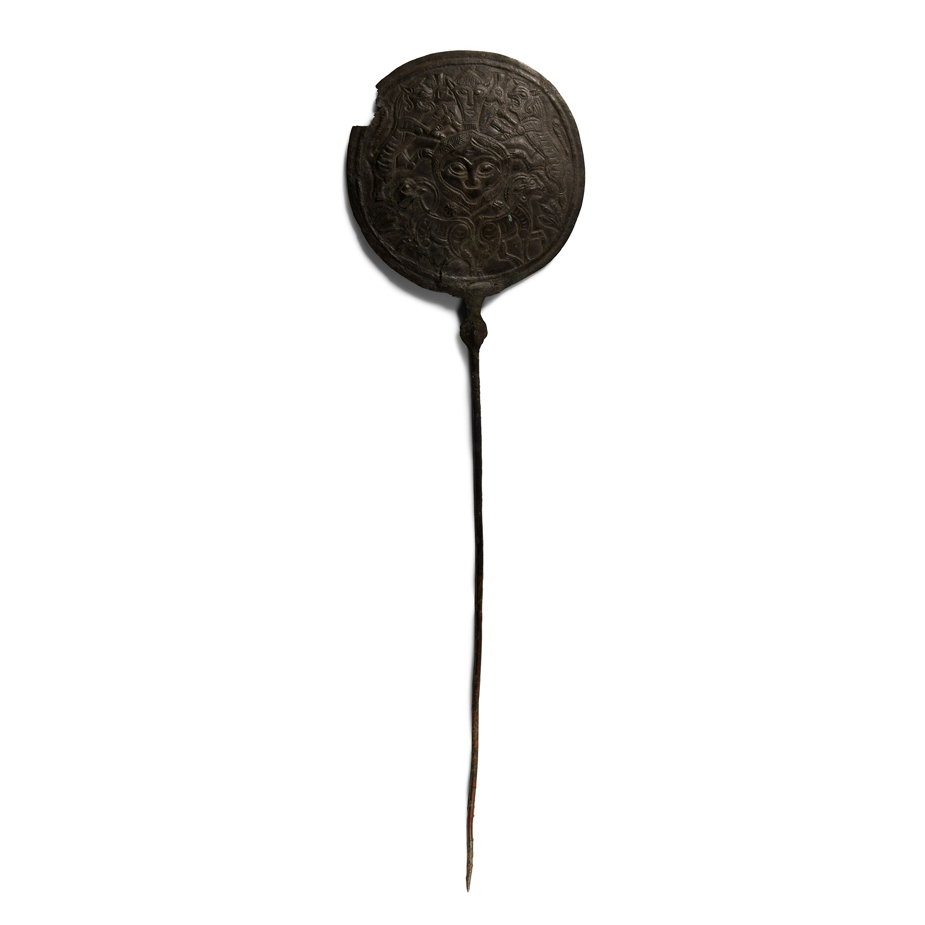 Large Neo-Elamite Decorated Bronze Pin