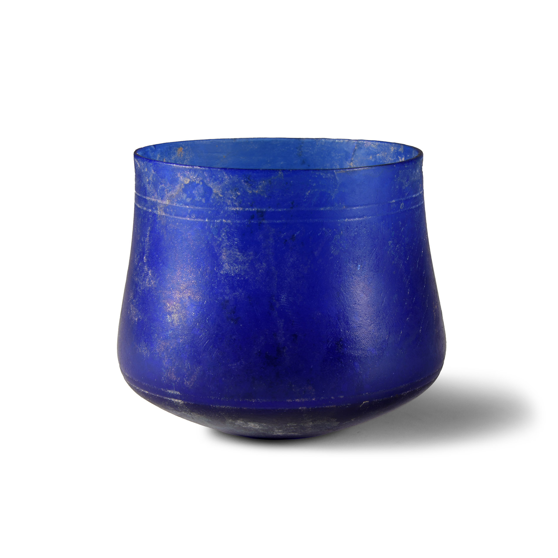 Roman Cobalt Blue Glass Wine Beaker