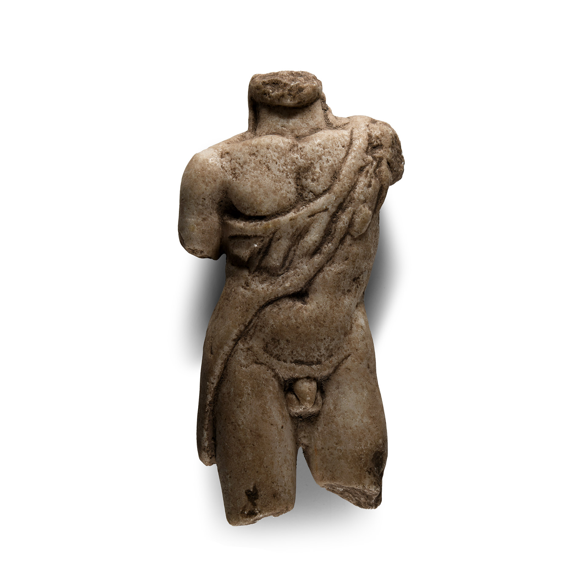 Roman Style Marble Torso with Lionskin
