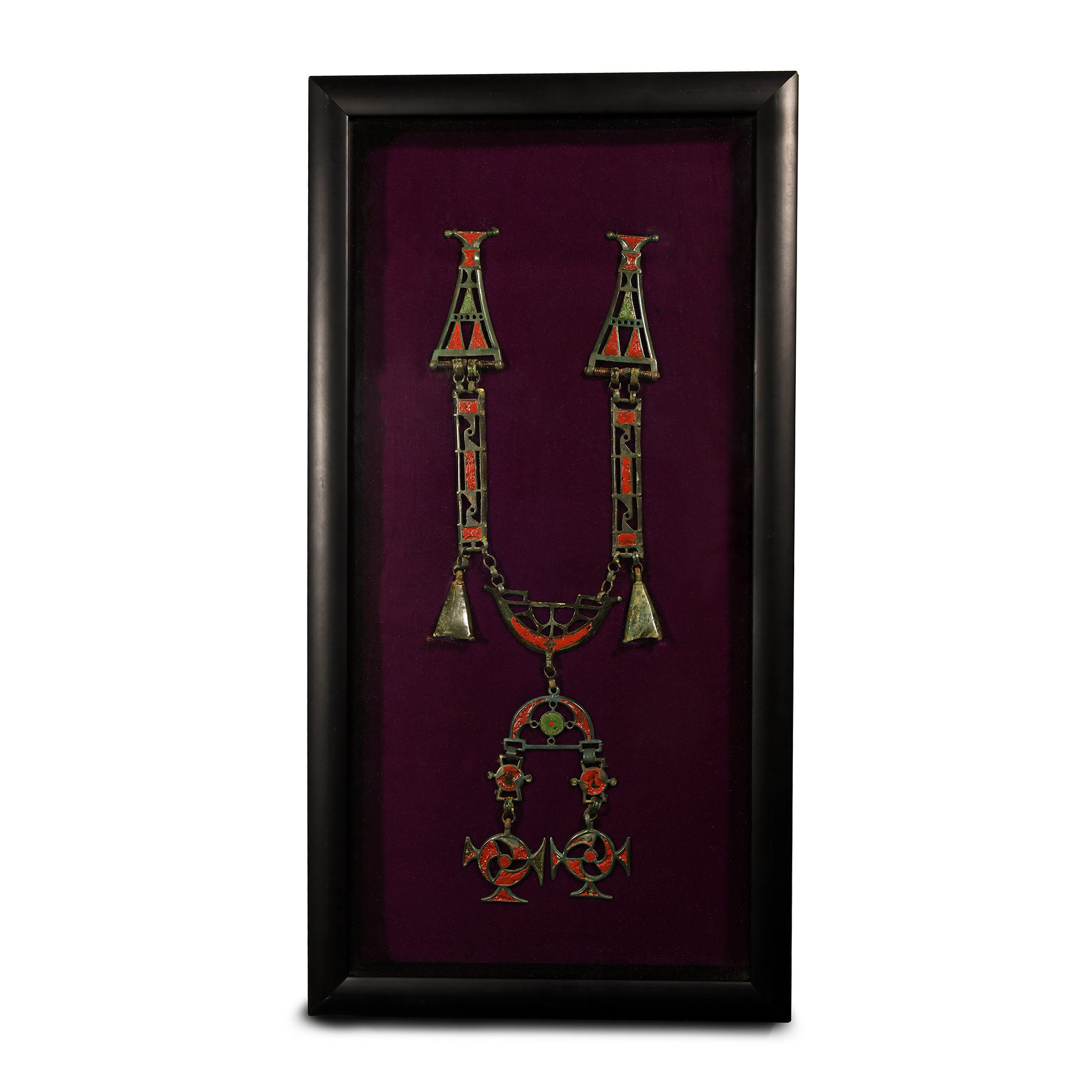 Late Iron Age Celtic Enamelled Bronze Brooch Set
